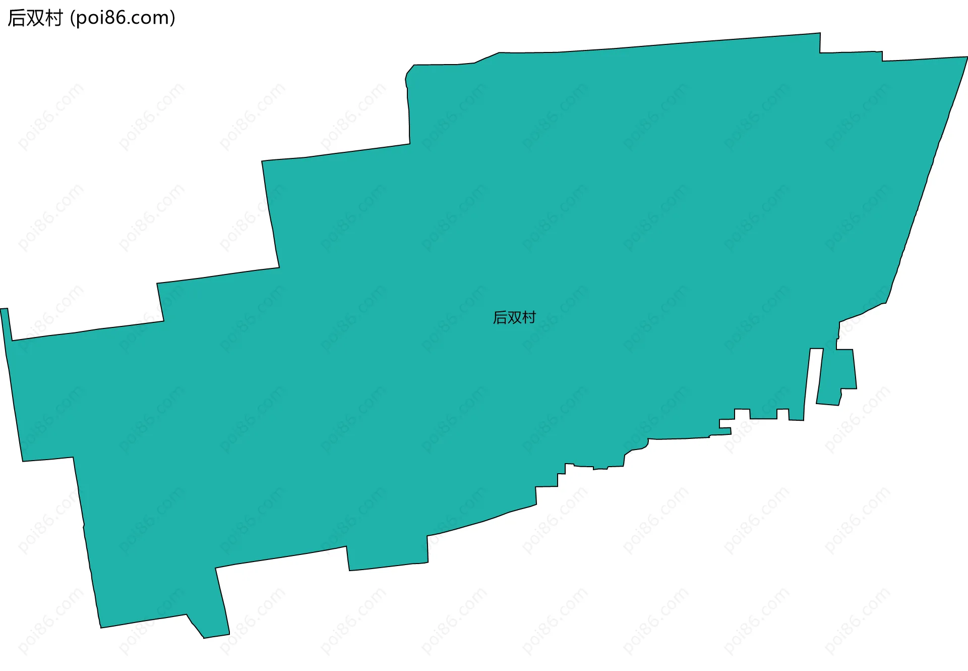 后双村边界地图