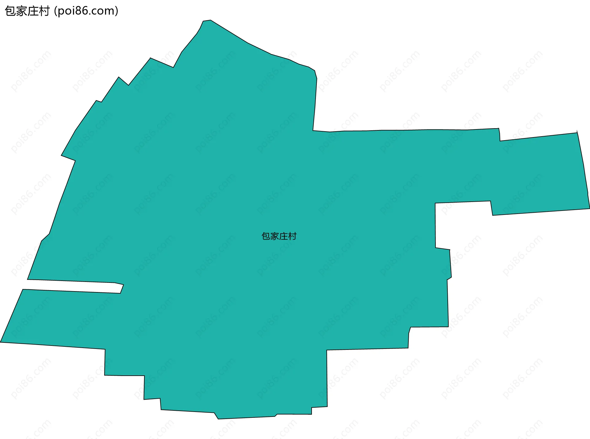 包家庄村边界地图