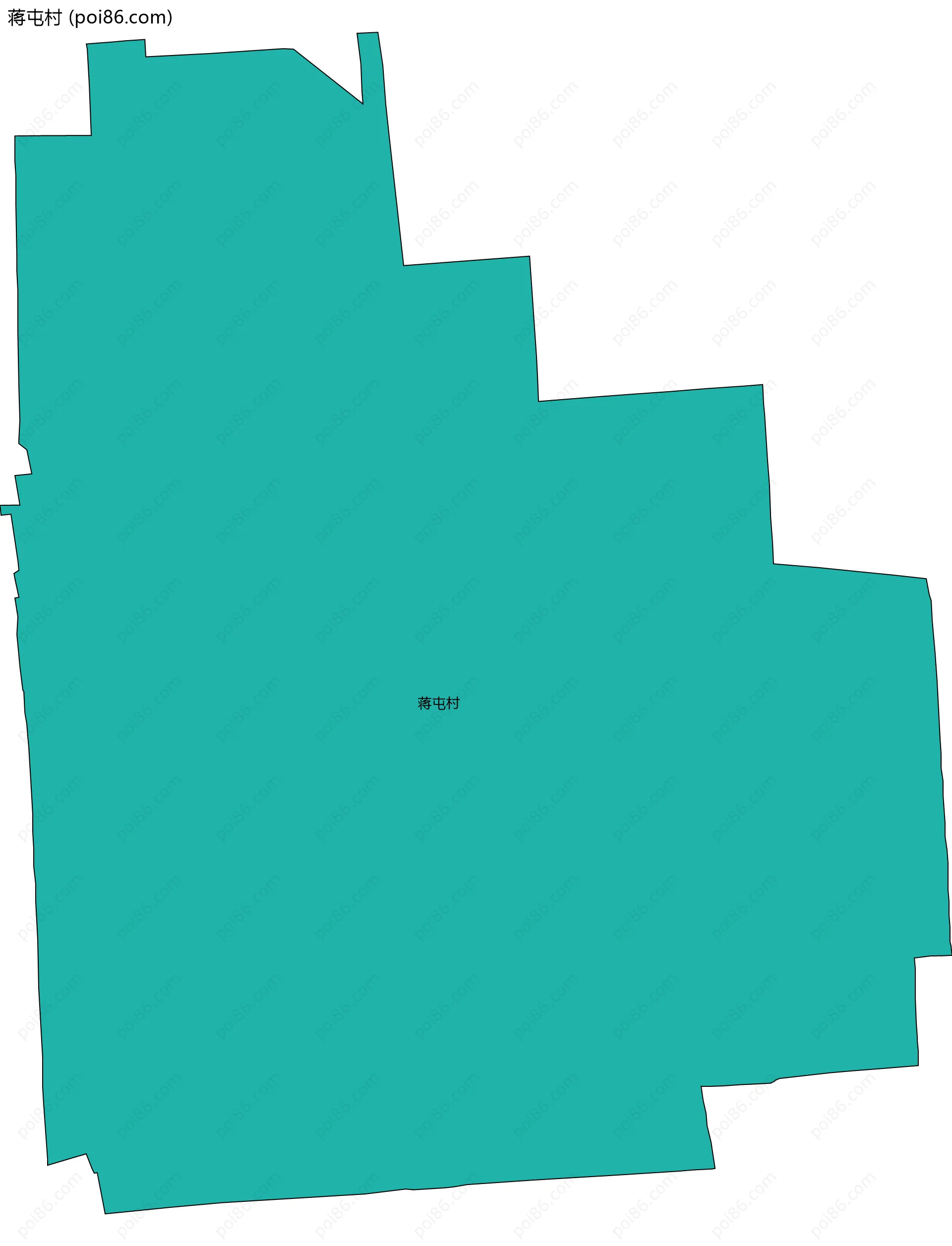 蒋屯村边界地图