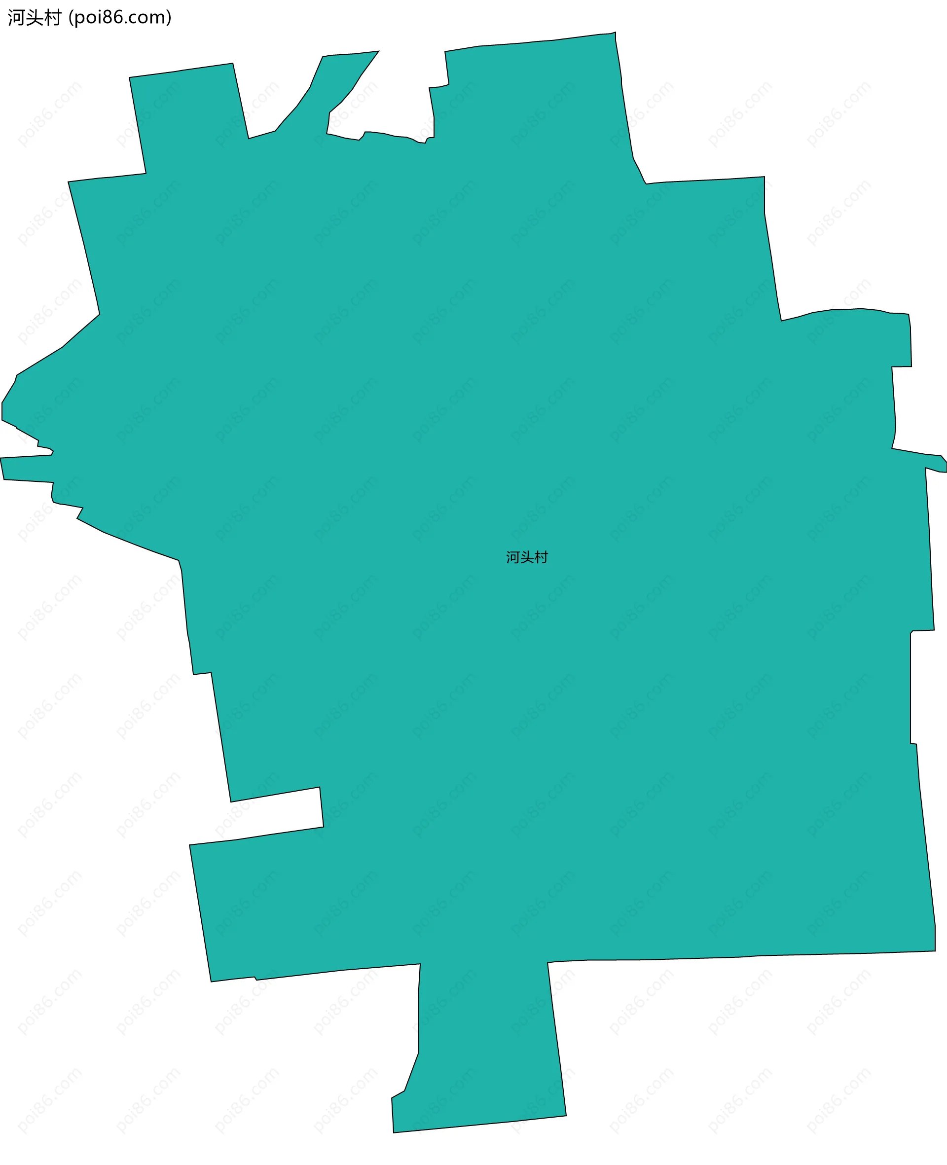 河头村边界地图