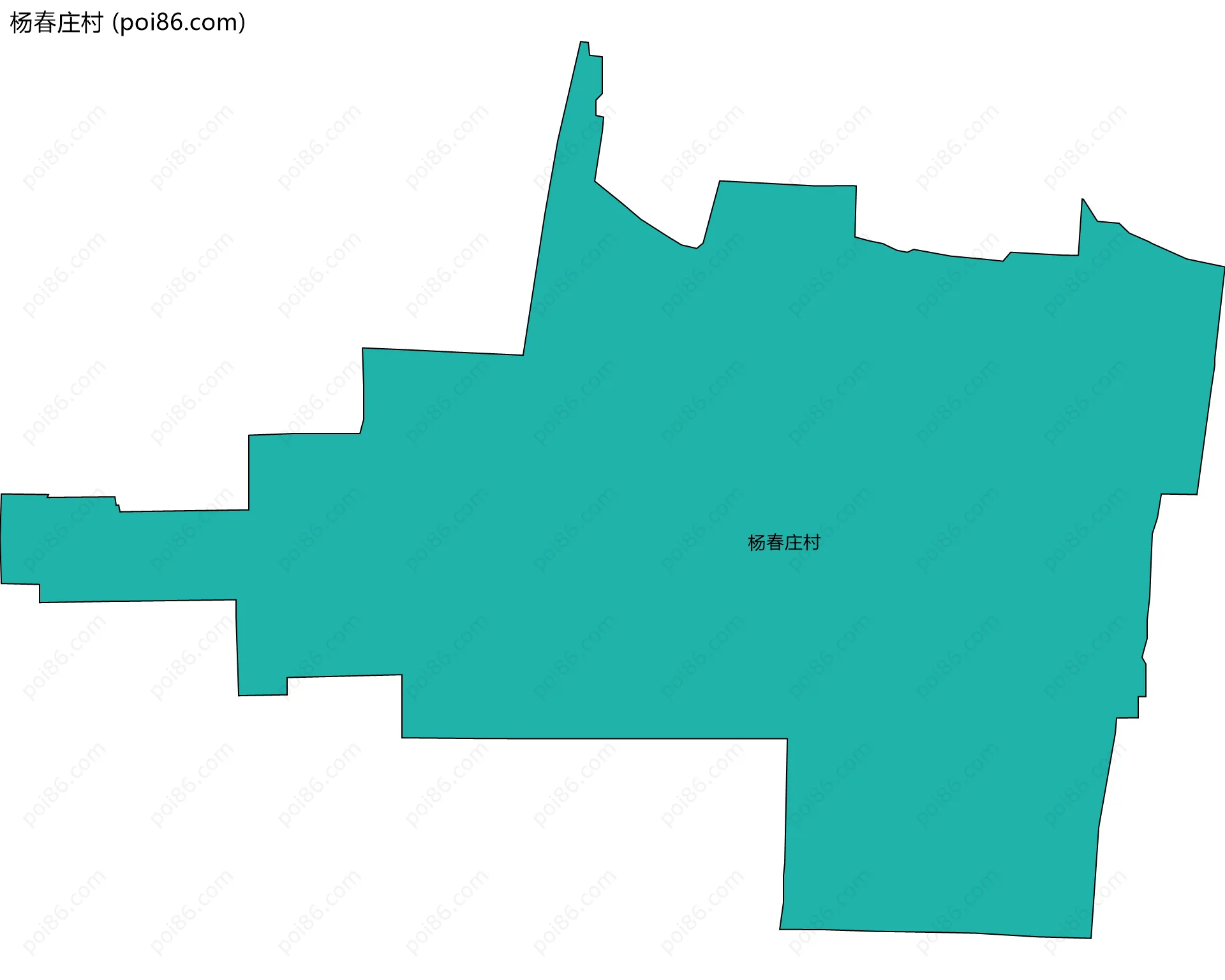 杨春庄村边界地图