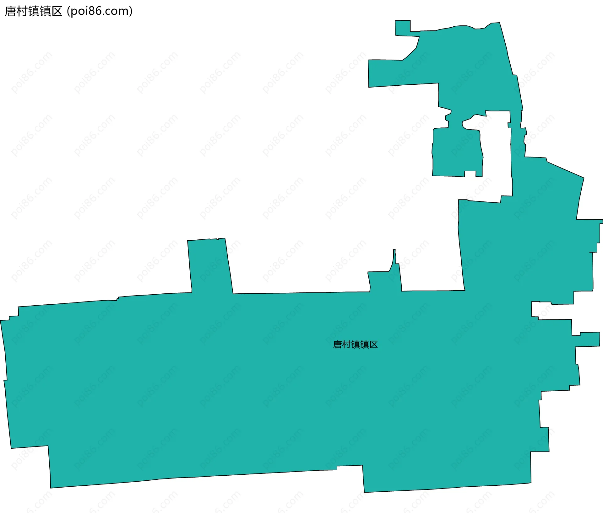 唐村镇镇区边界地图
