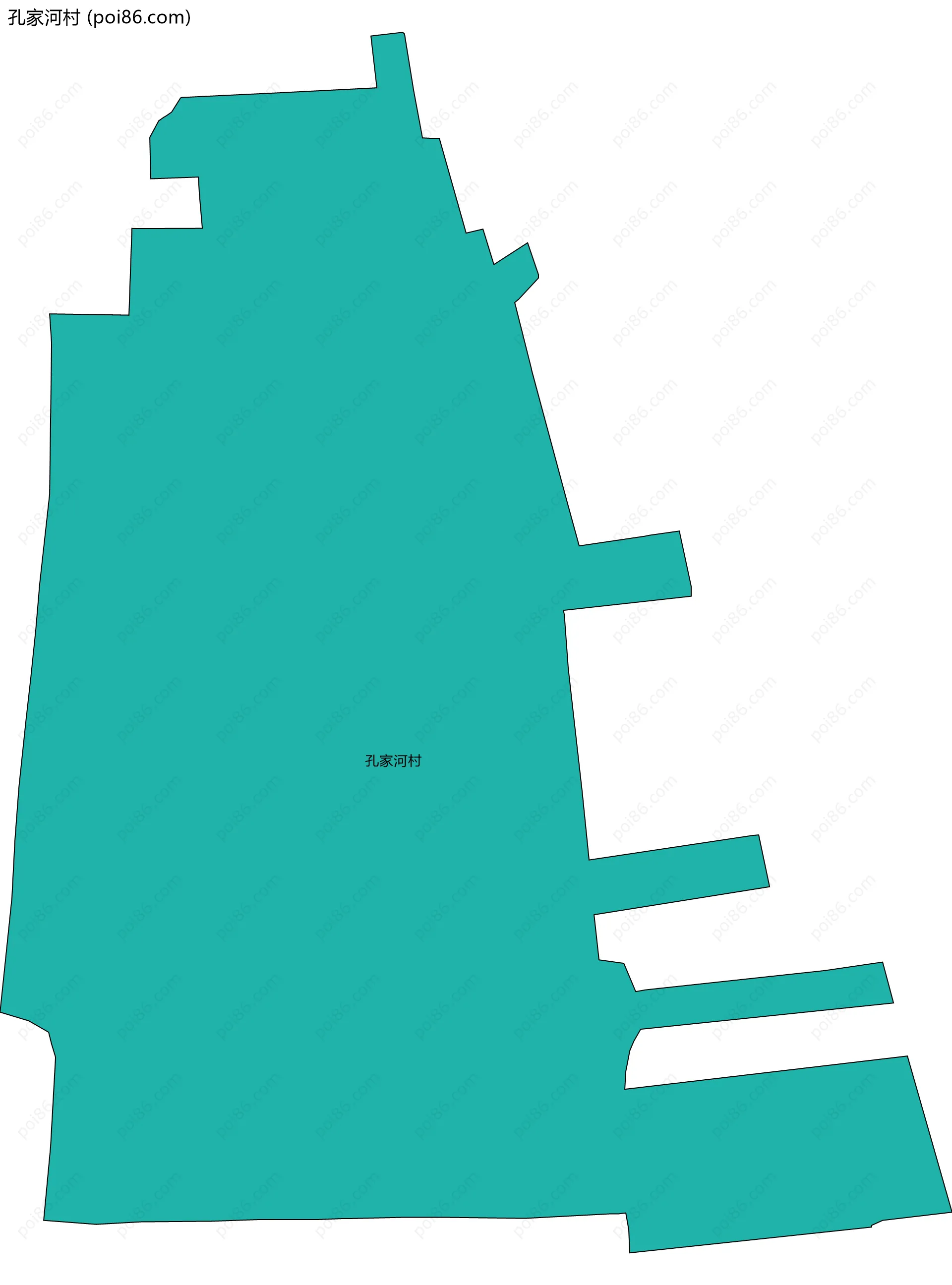 孔家河村边界地图