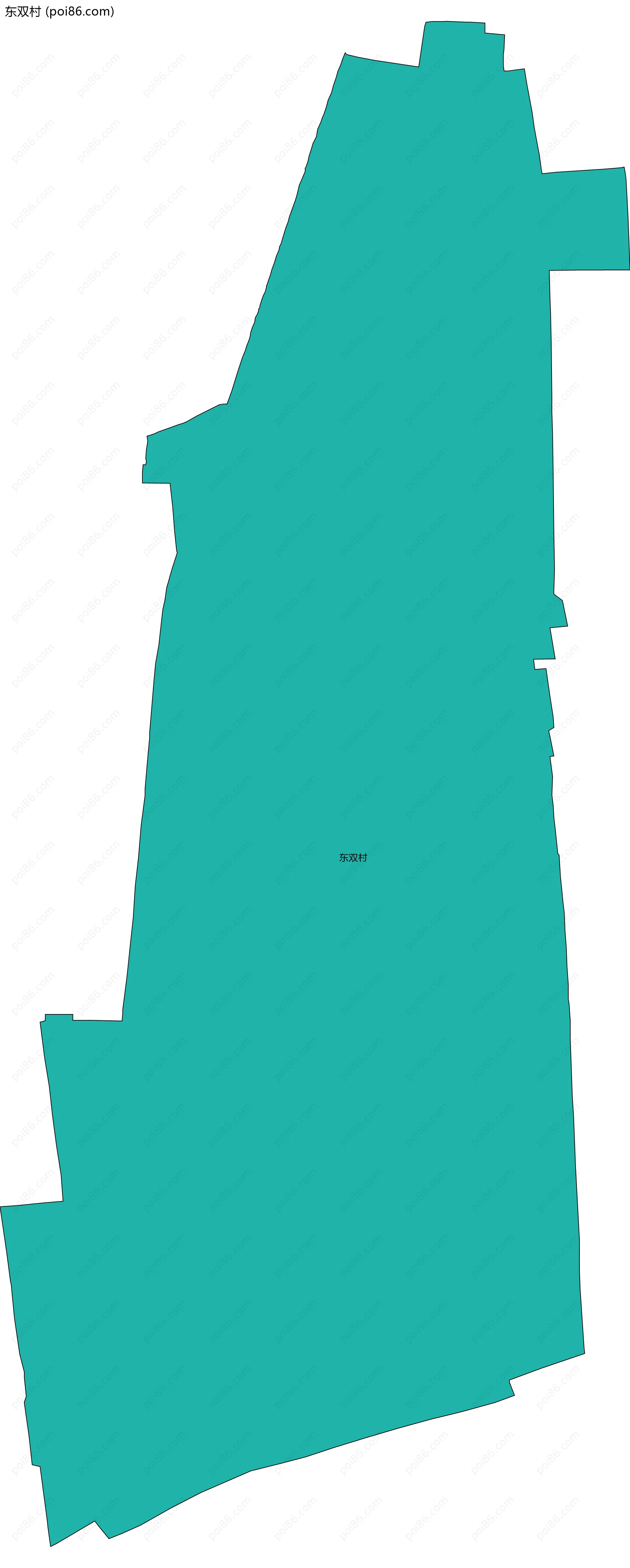 东双村边界地图