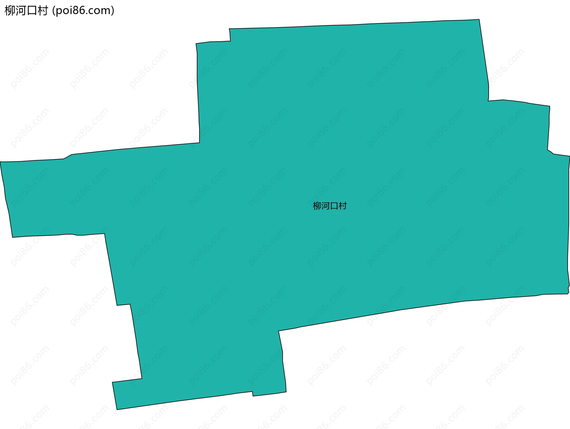 柳河口村边界地图