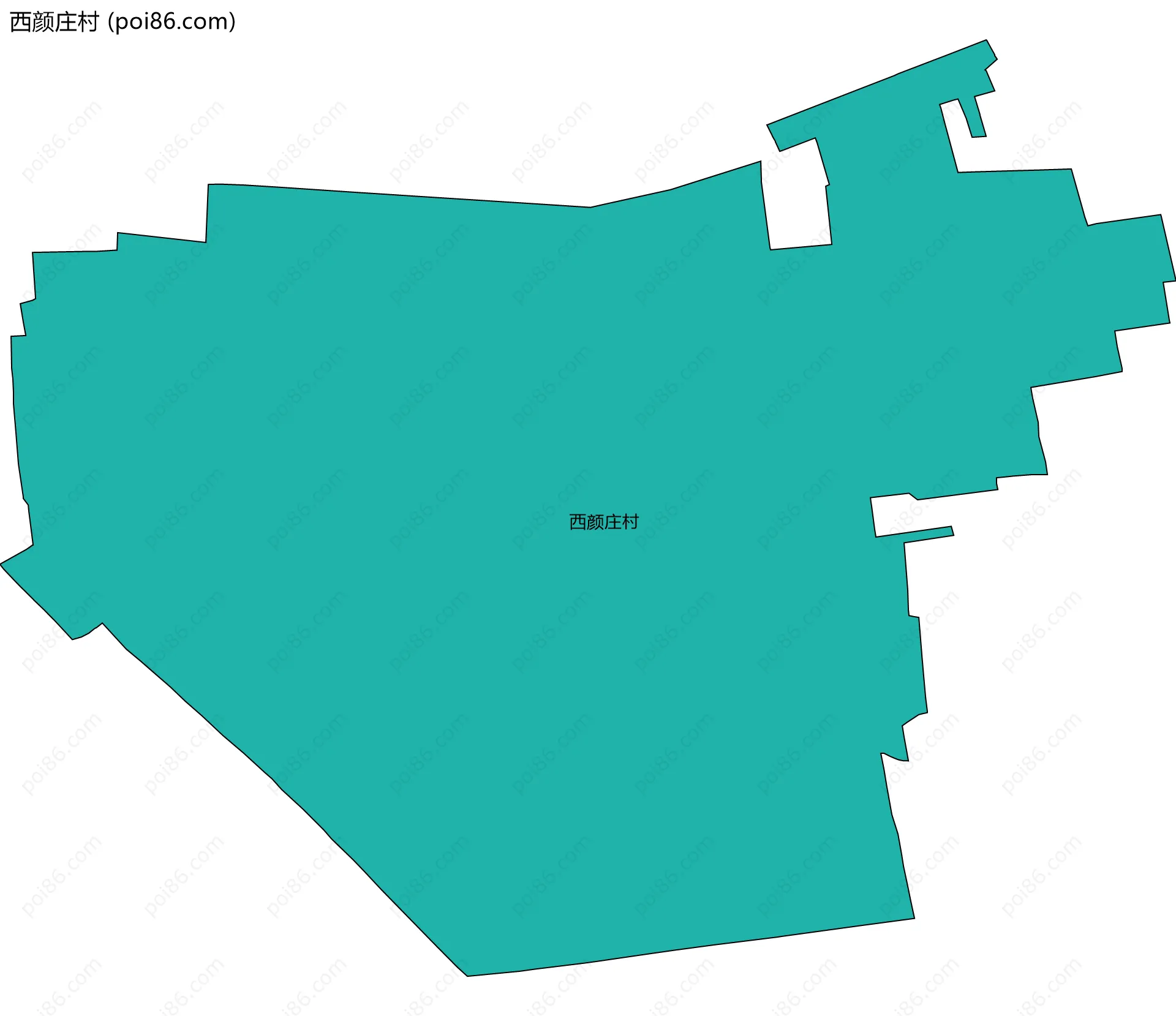 西颜庄村边界地图