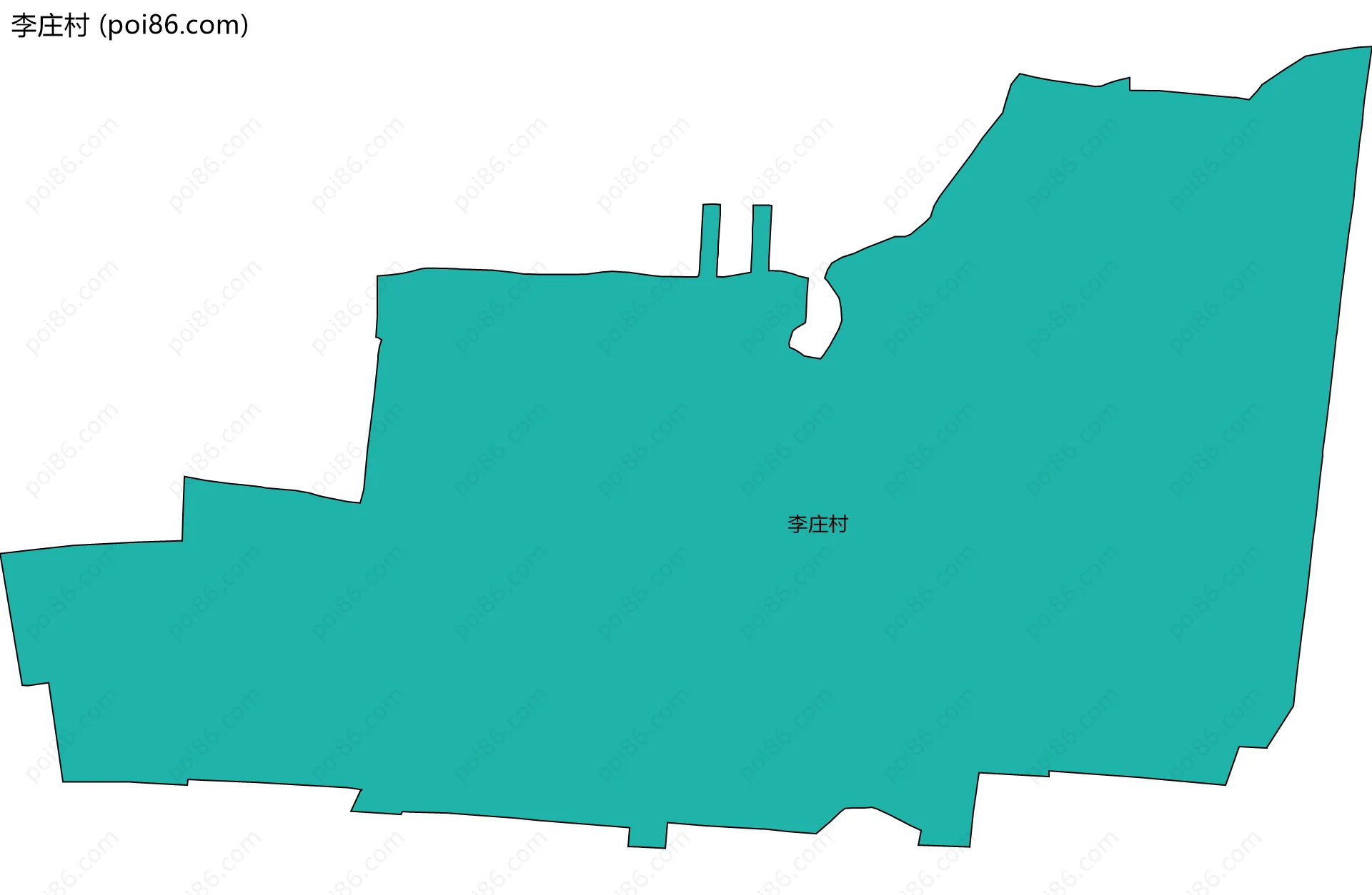 李庄村边界地图