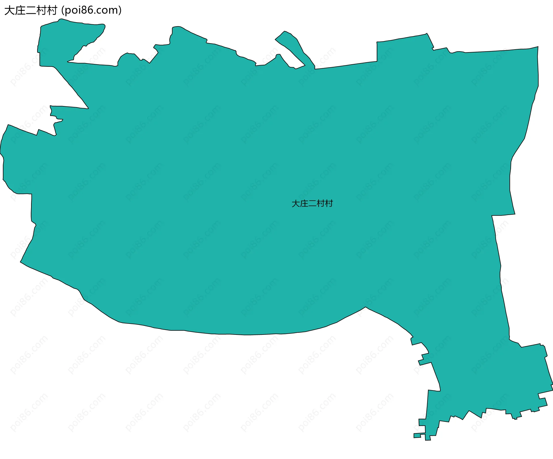 大庄二村村边界地图