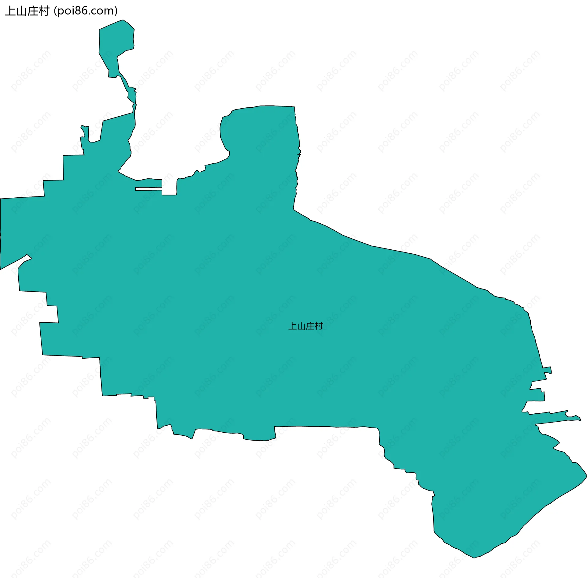 上山庄村边界地图