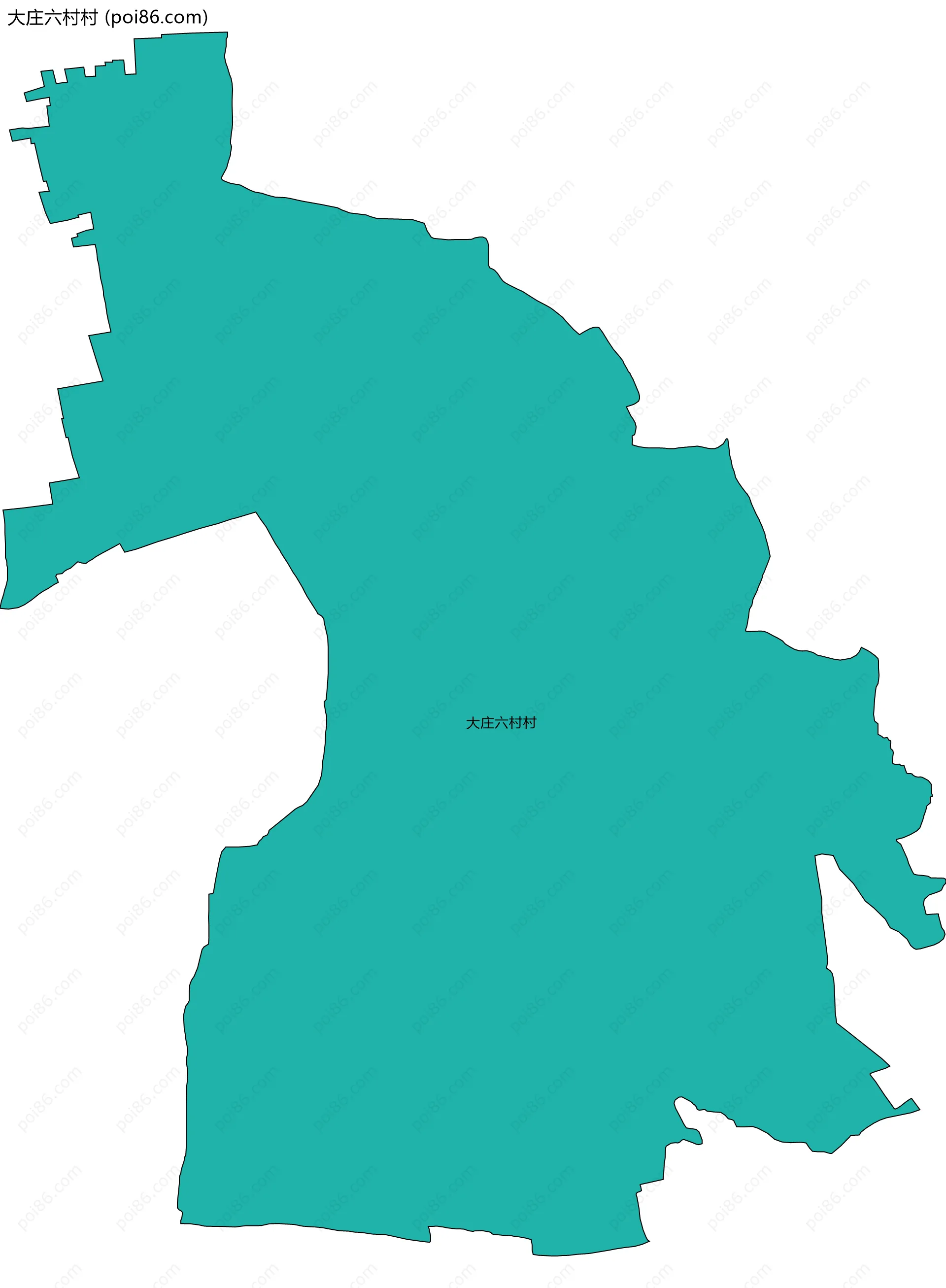 大庄六村村边界地图