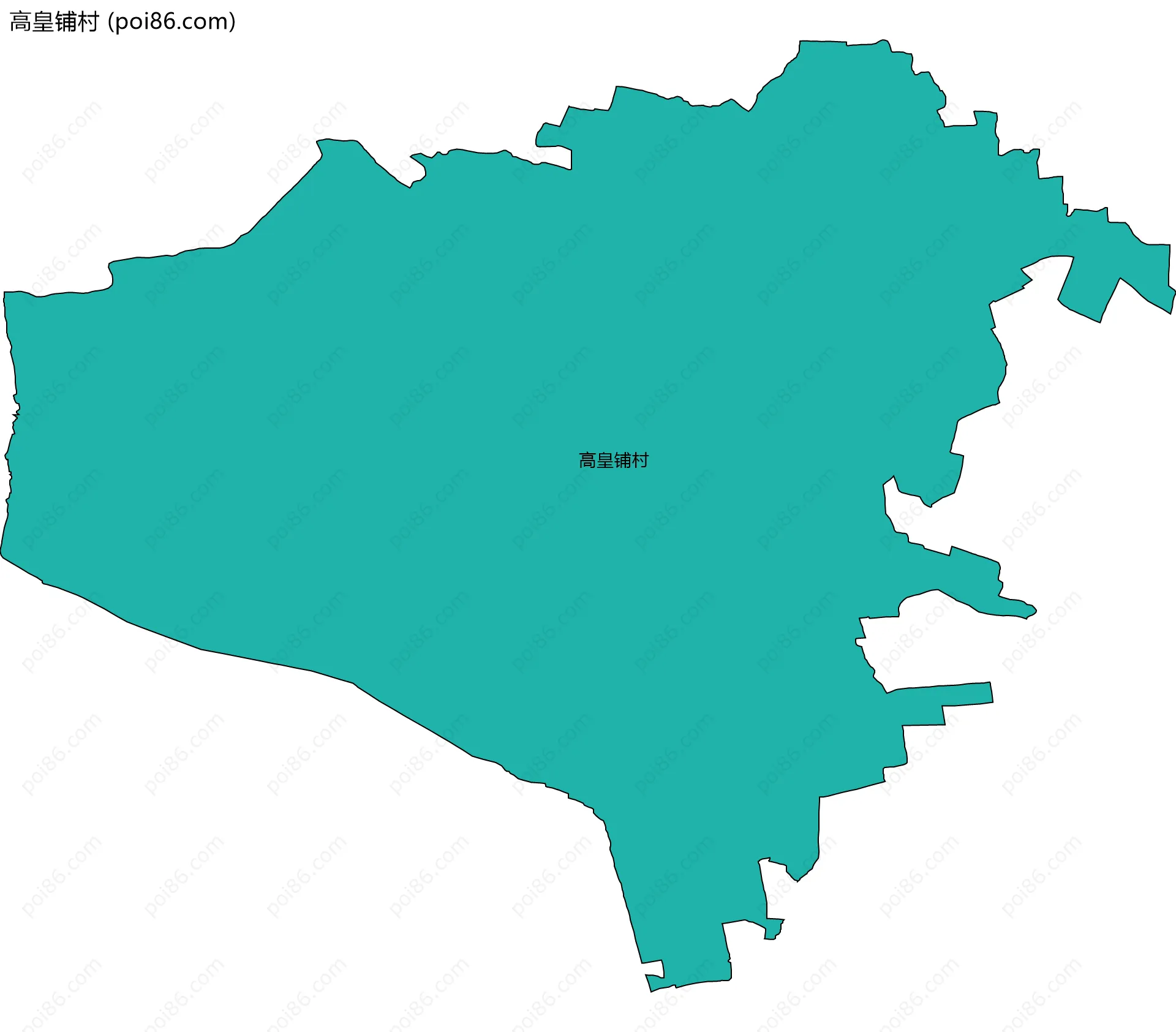 高皇铺村边界地图