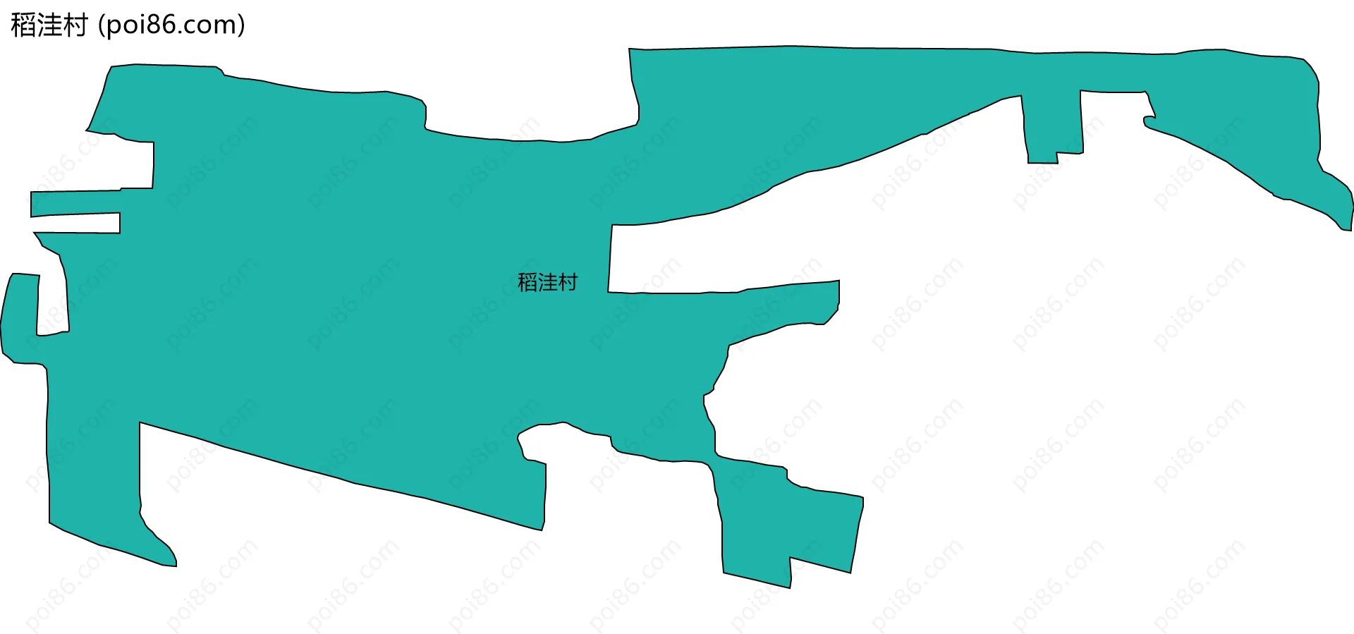 稻洼村边界地图