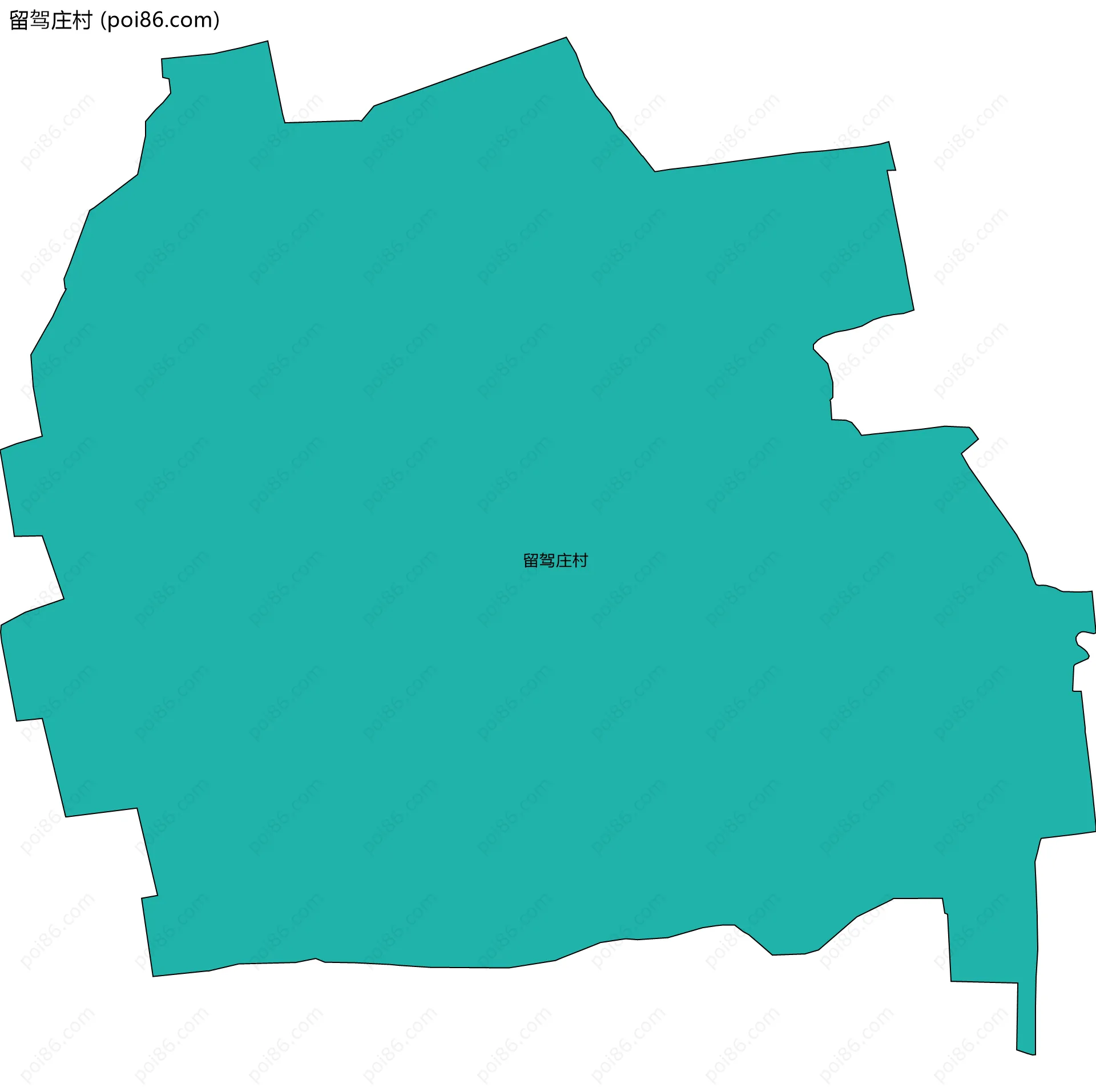 留驾庄村边界地图
