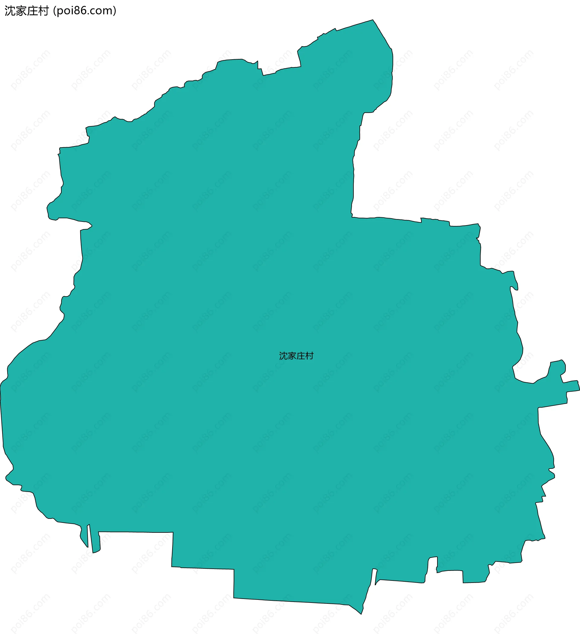 沈家庄村边界地图