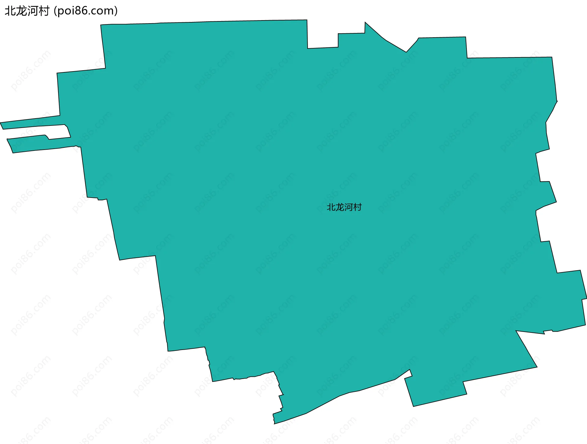 北龙河村边界地图