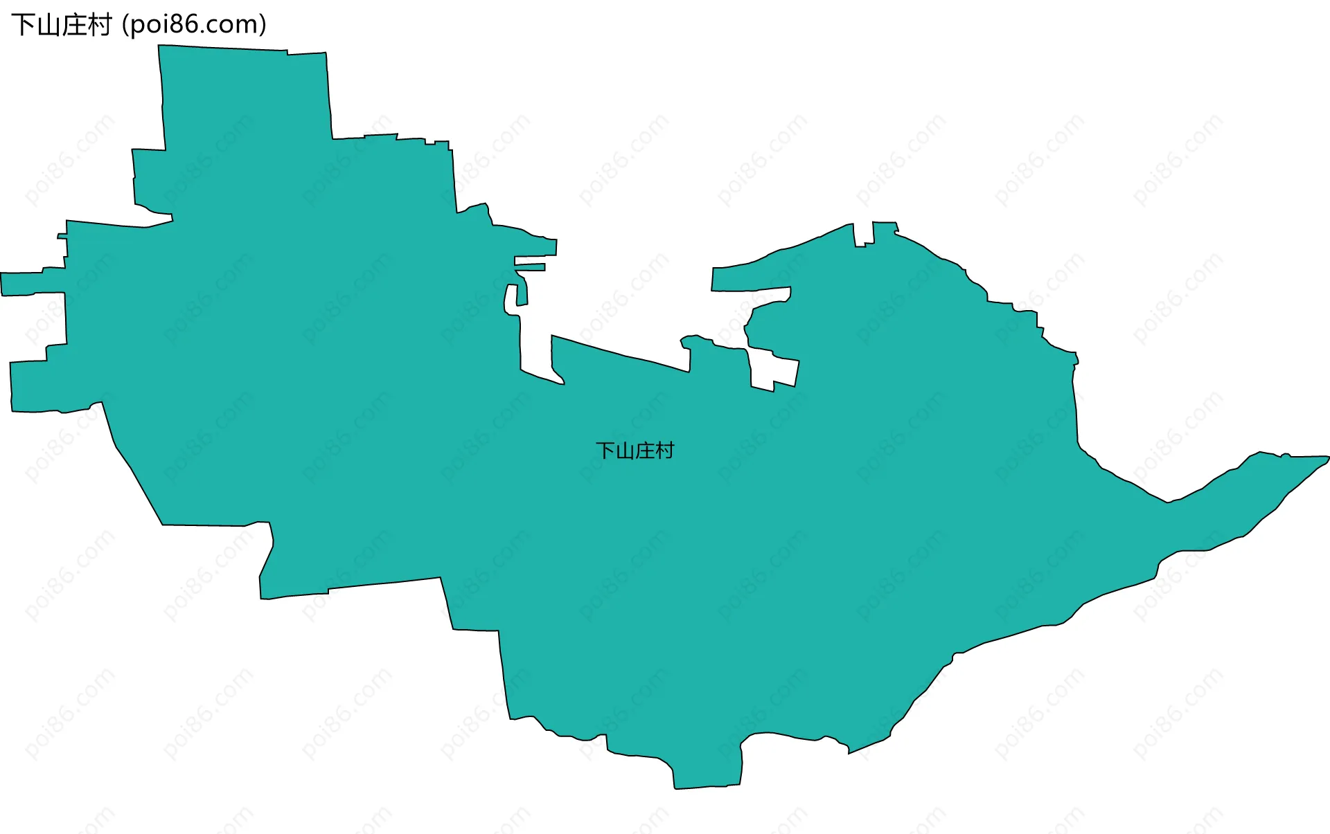 下山庄村边界地图