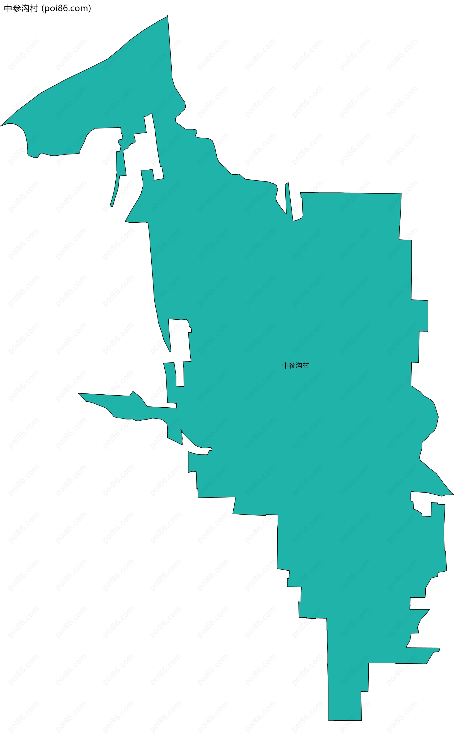 中参沟村边界地图