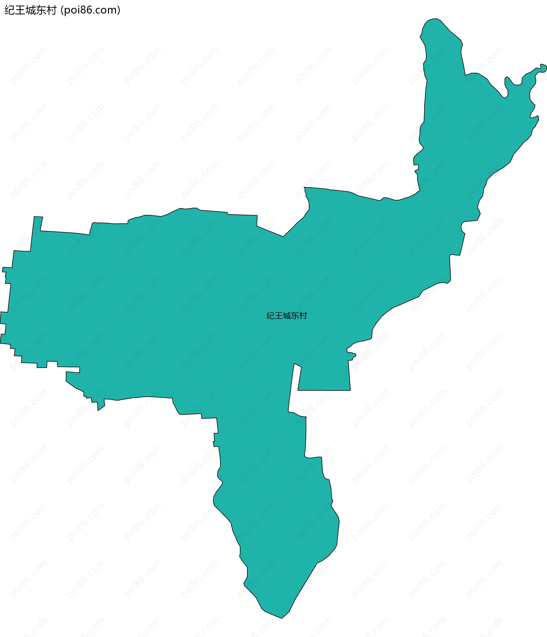 纪王城东村边界地图