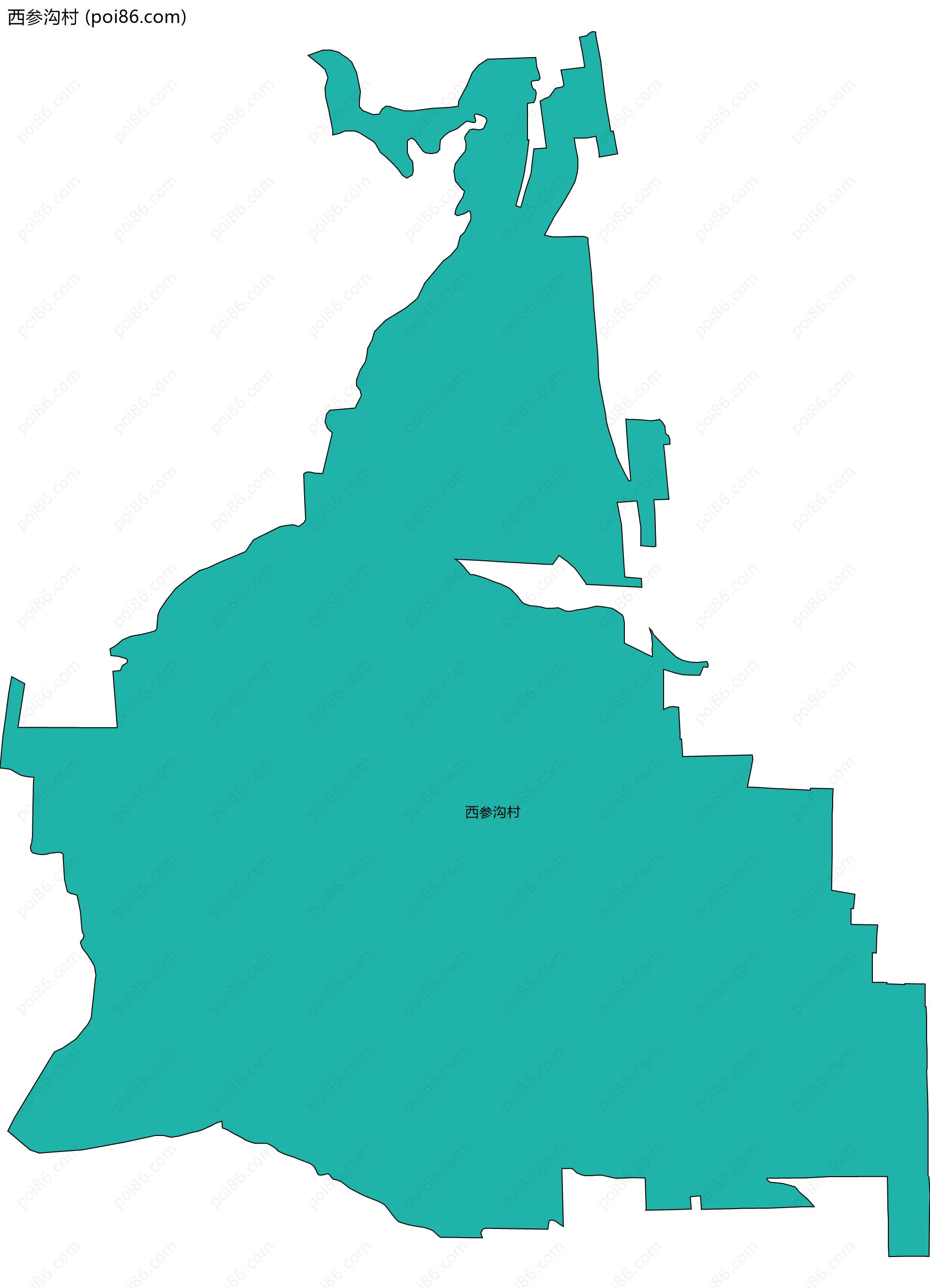 西参沟村边界地图