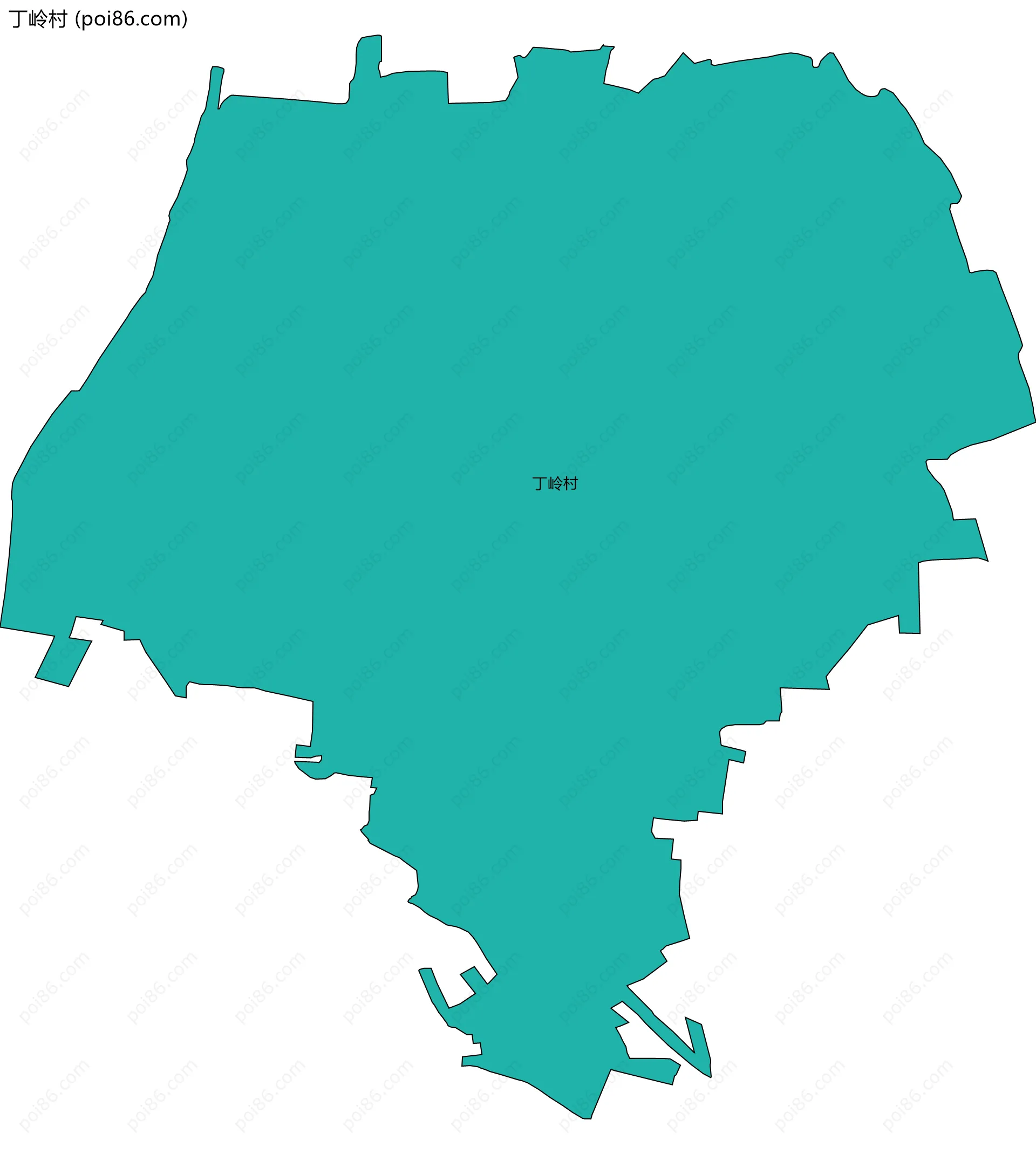 丁岭村边界地图