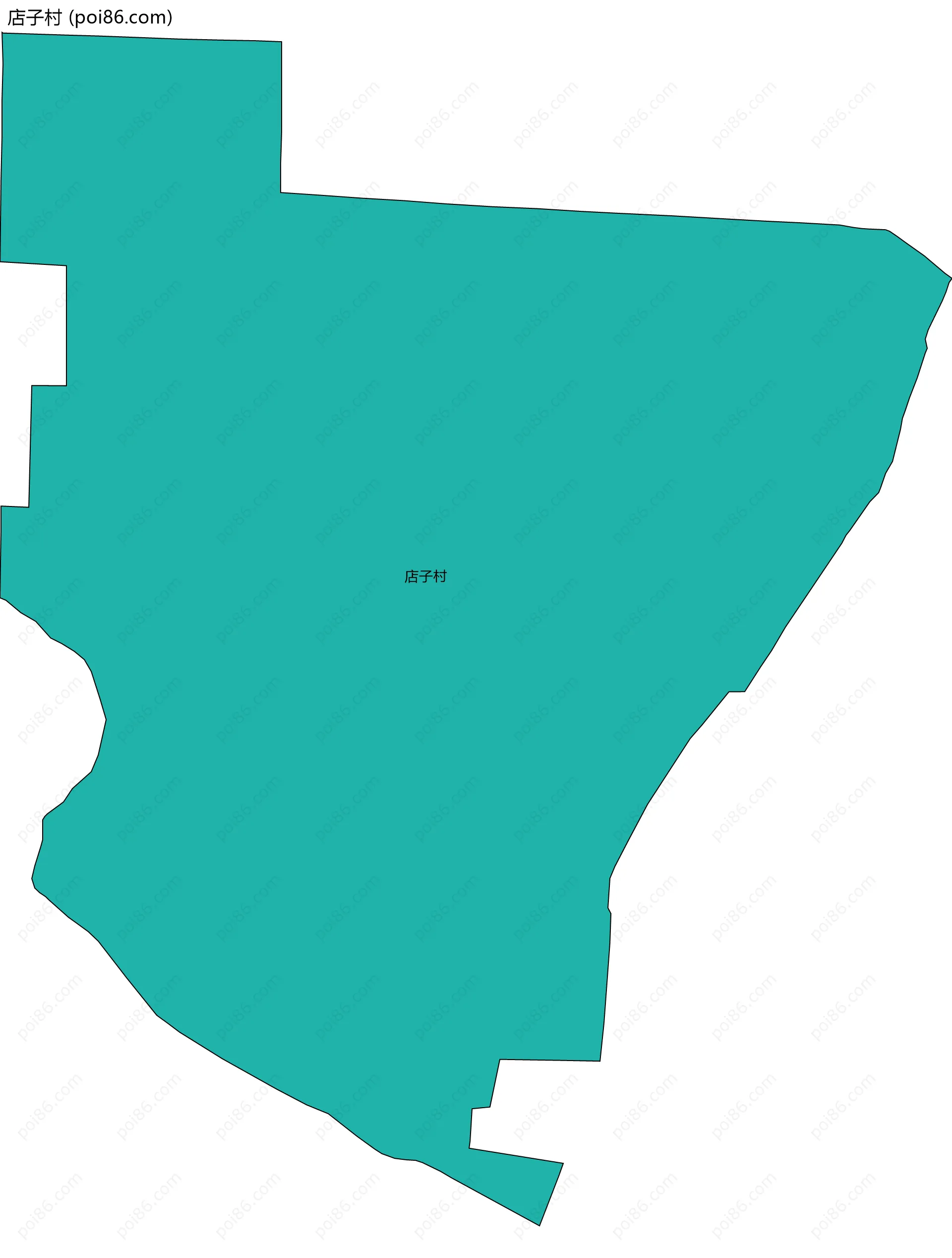 店子村边界地图