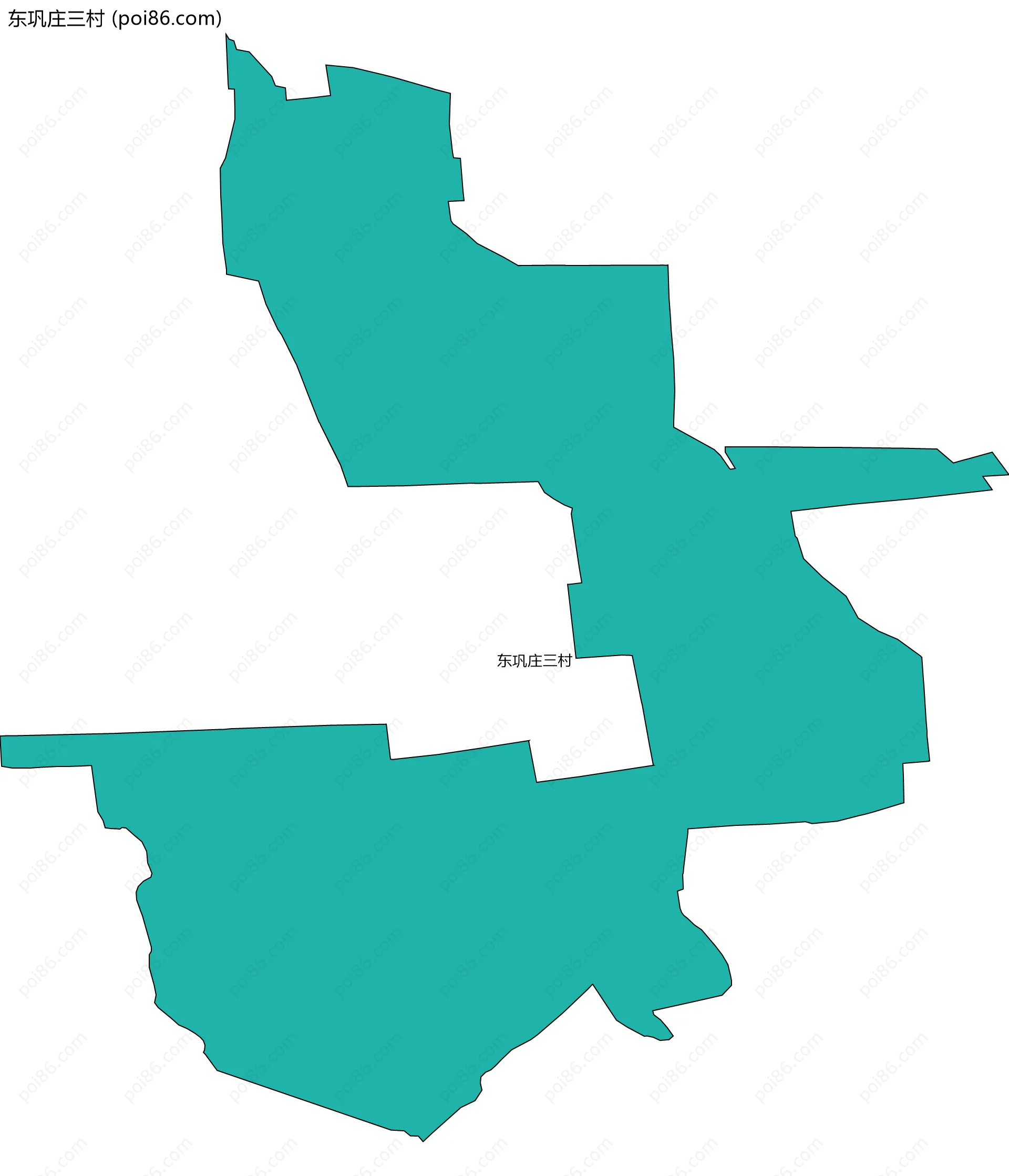 东巩庄三村边界地图