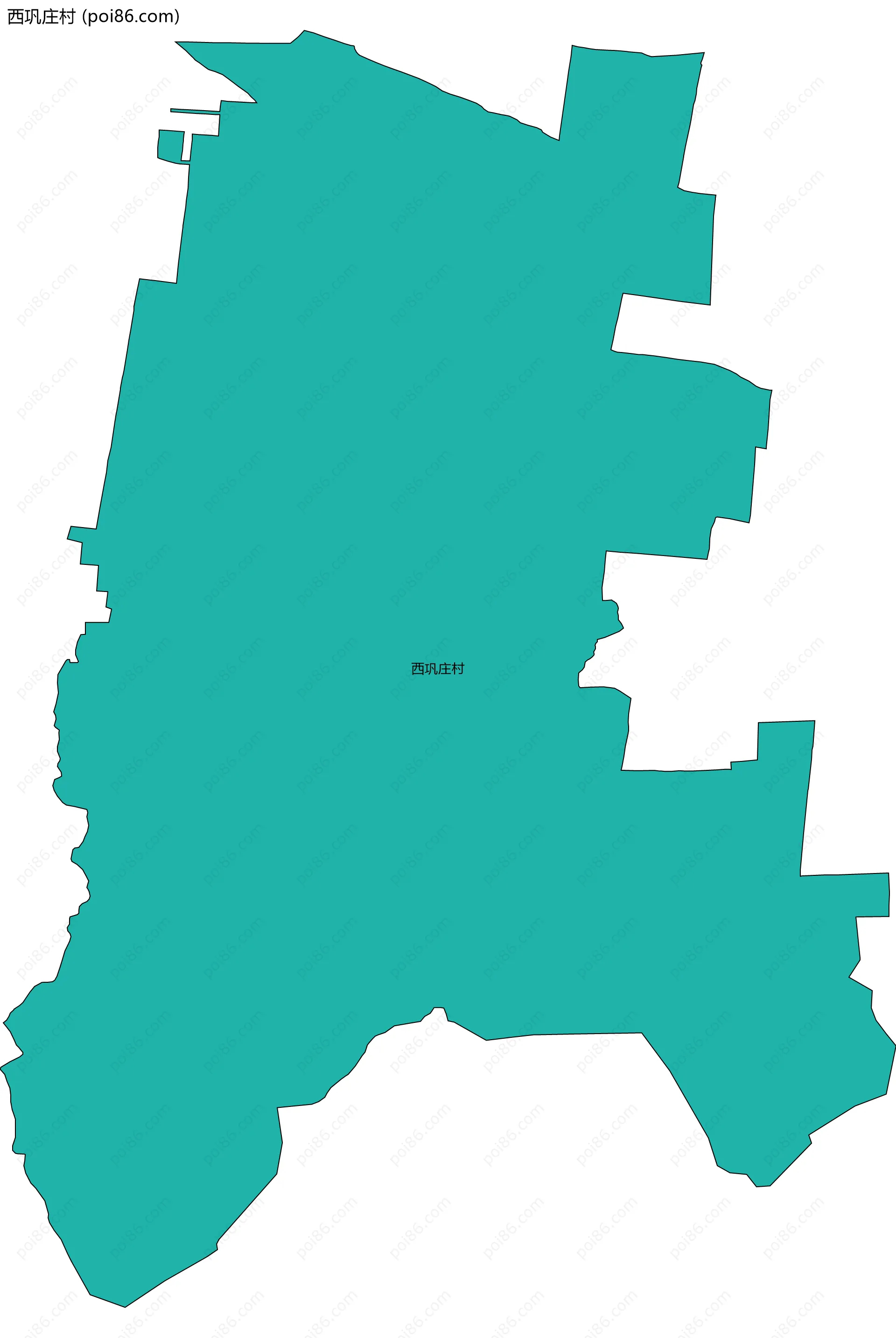 西巩庄村边界地图