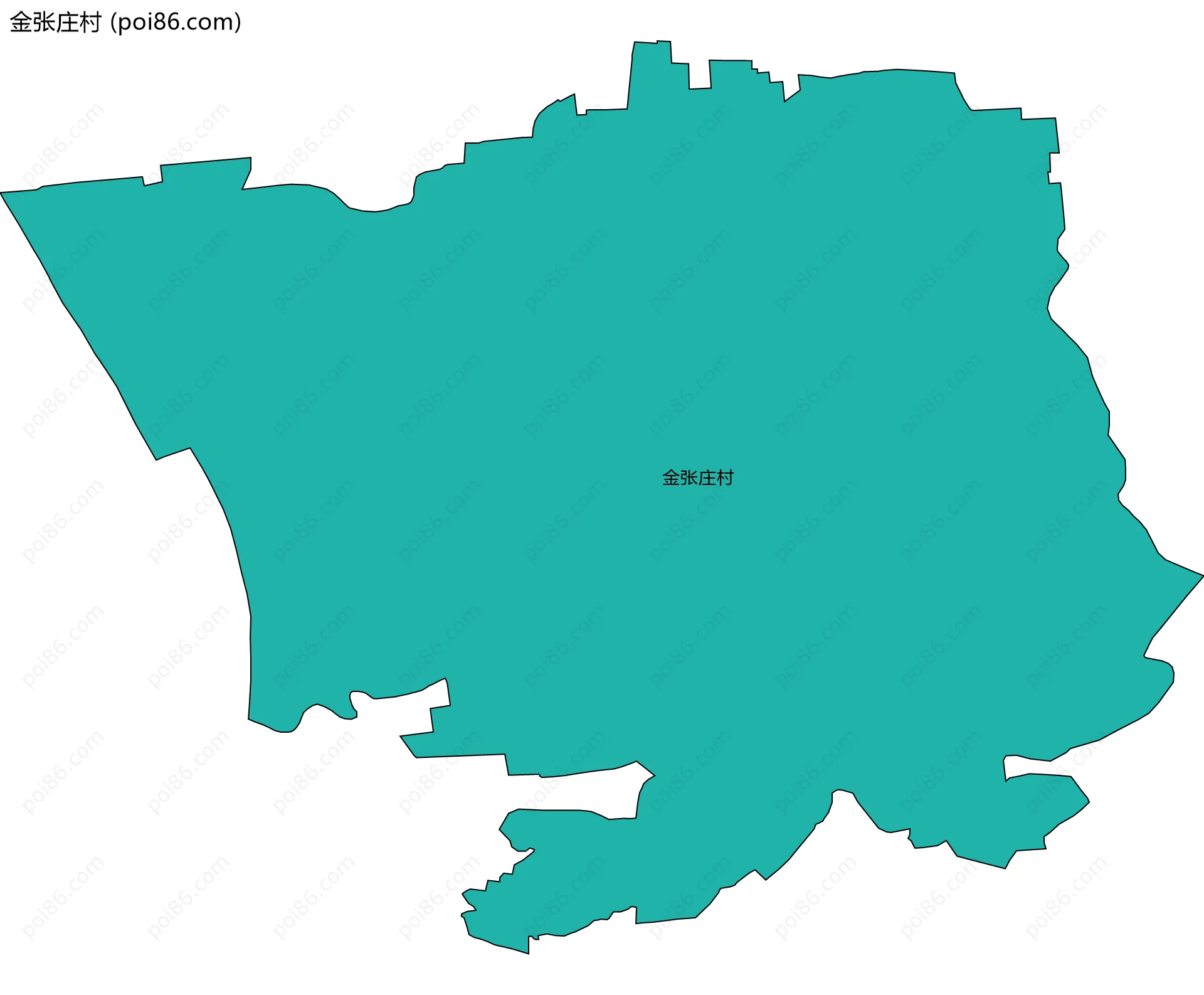 金张庄村边界地图