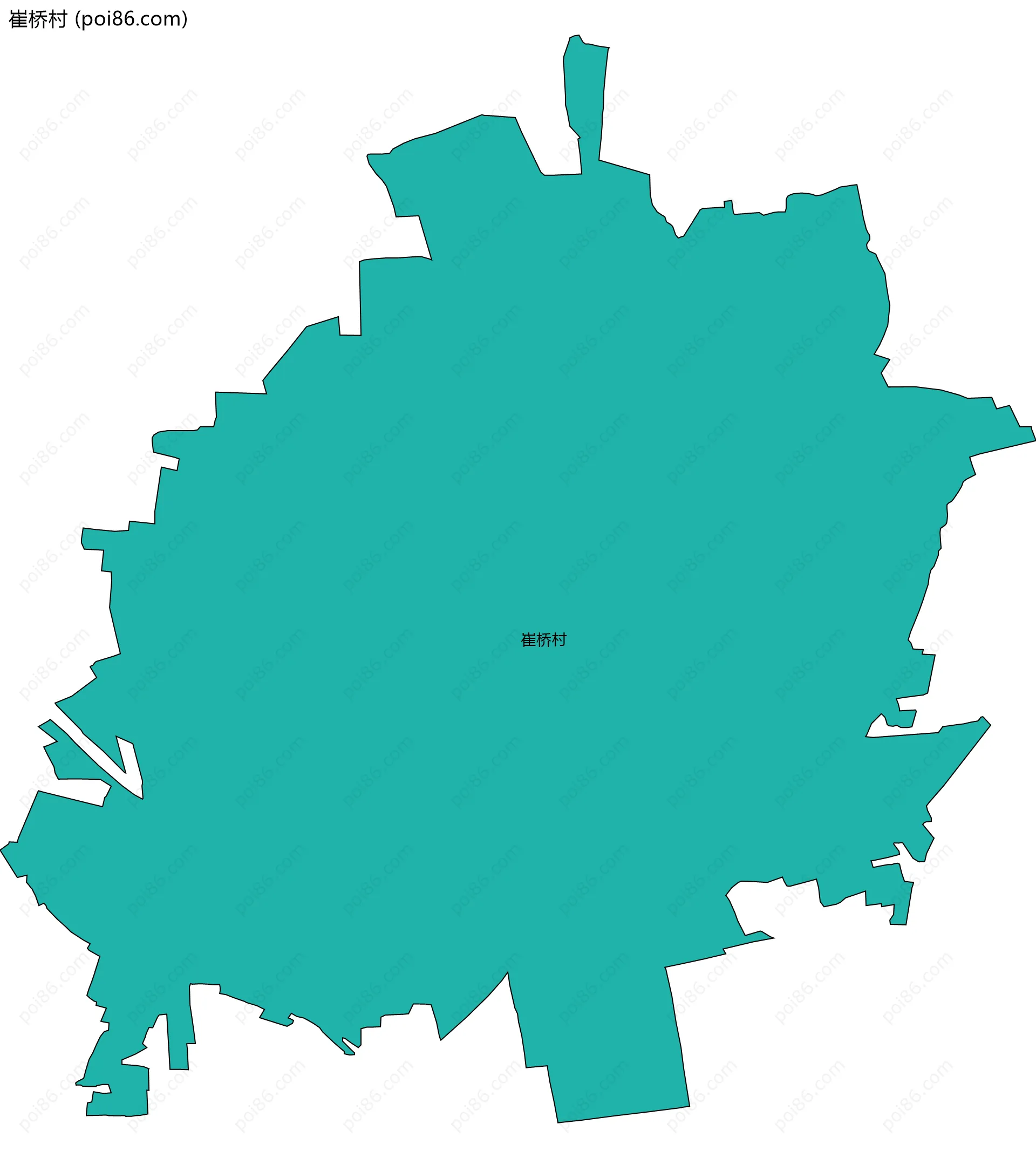 崔桥村边界地图