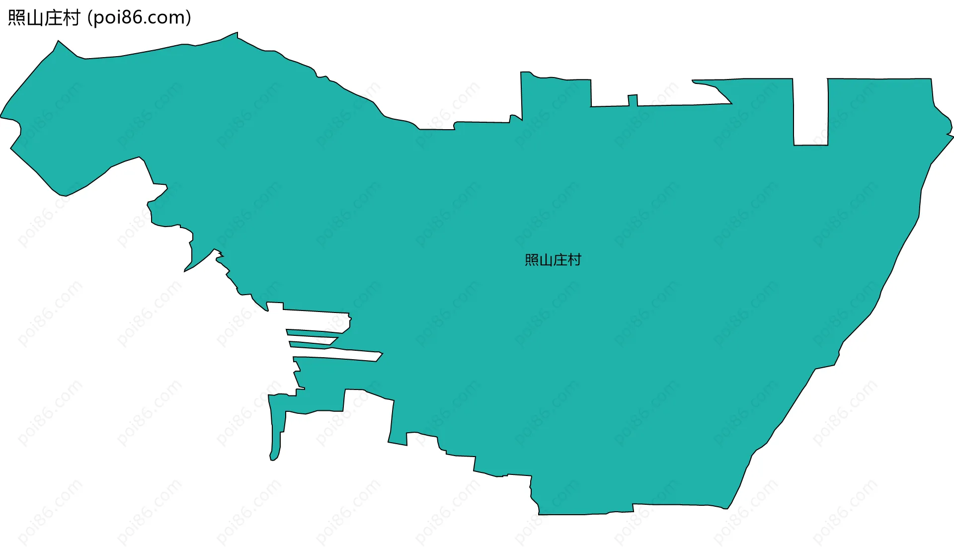 照山庄村边界地图