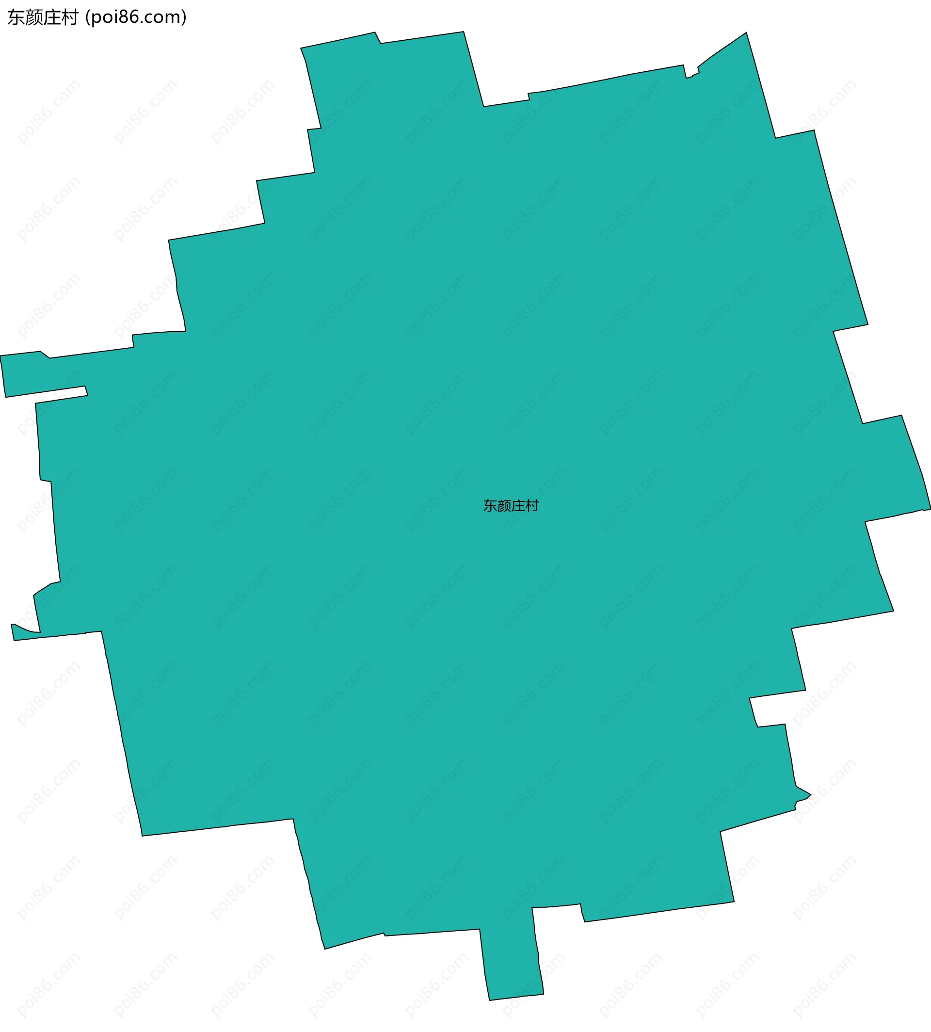 东颜庄村边界地图