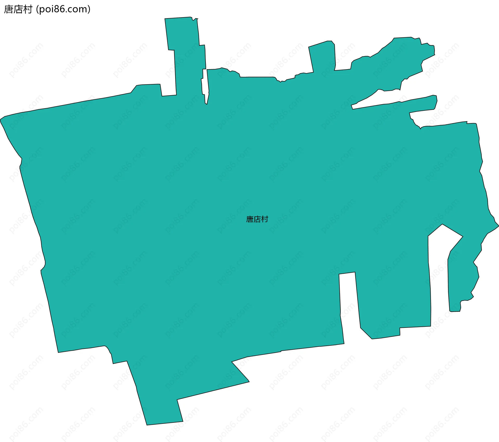 唐店村边界地图