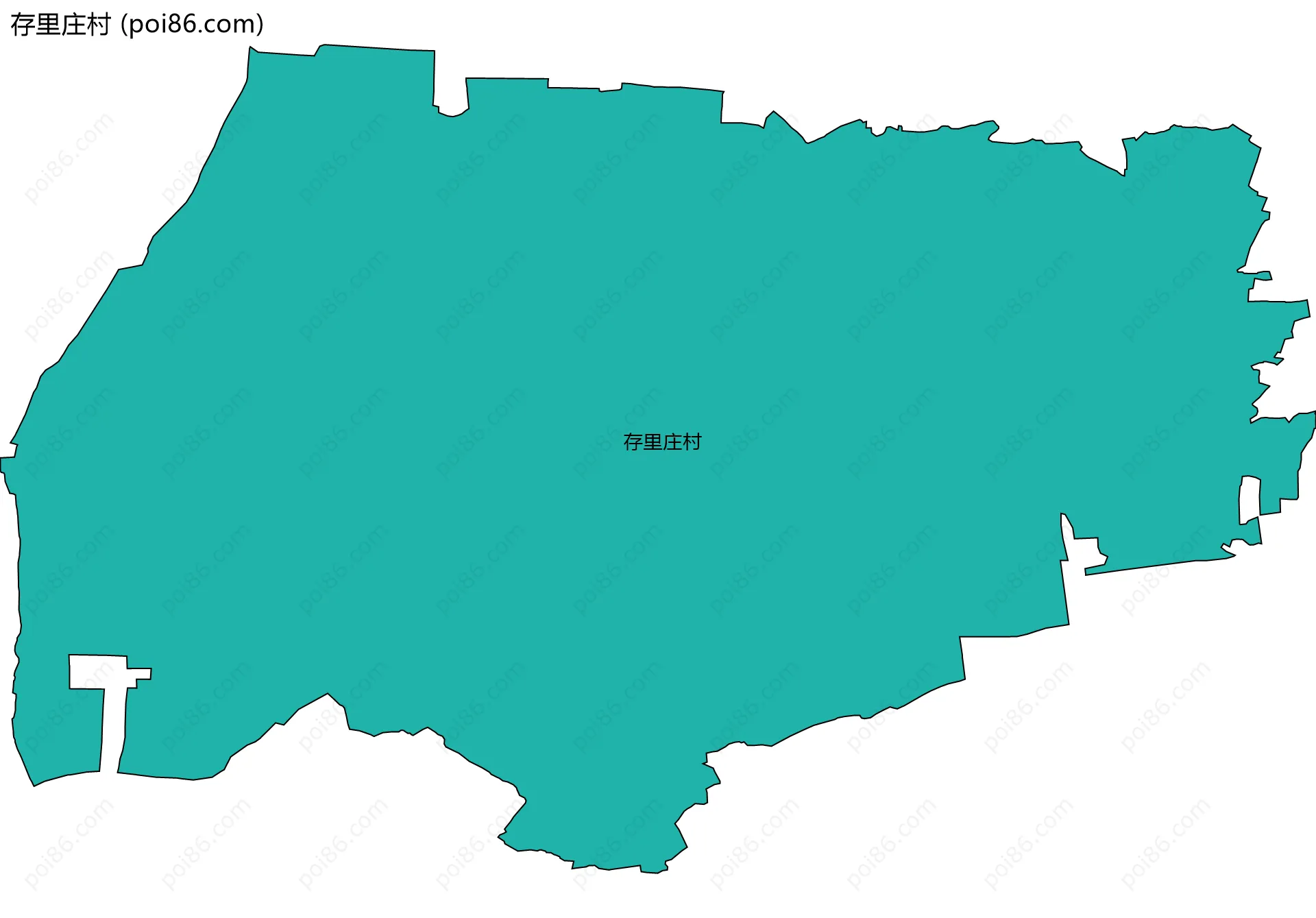 存里庄村边界地图