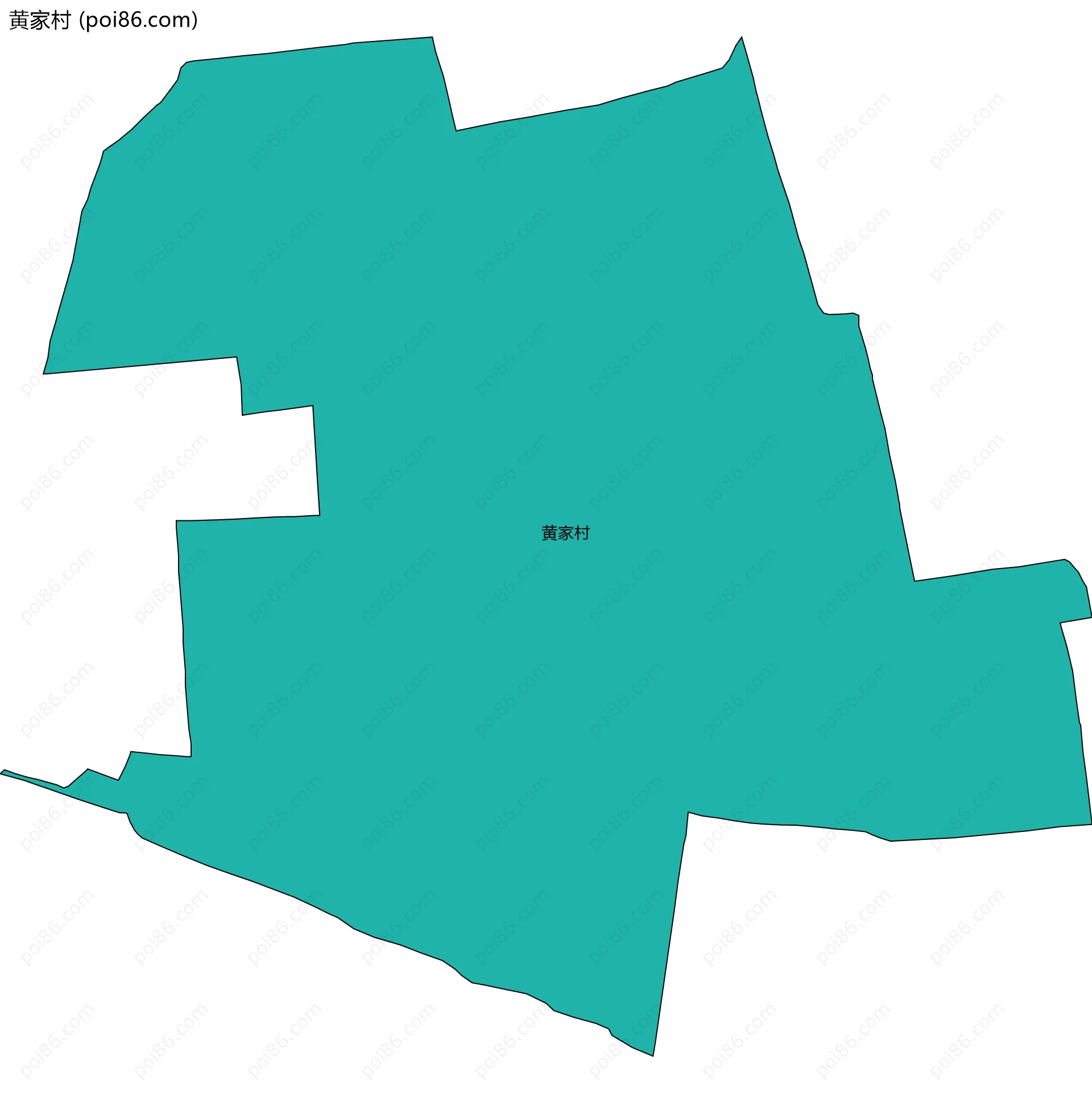 黄家村边界地图