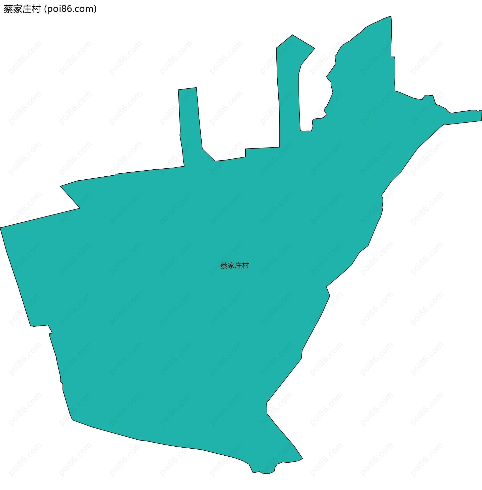 蔡家庄村边界地图