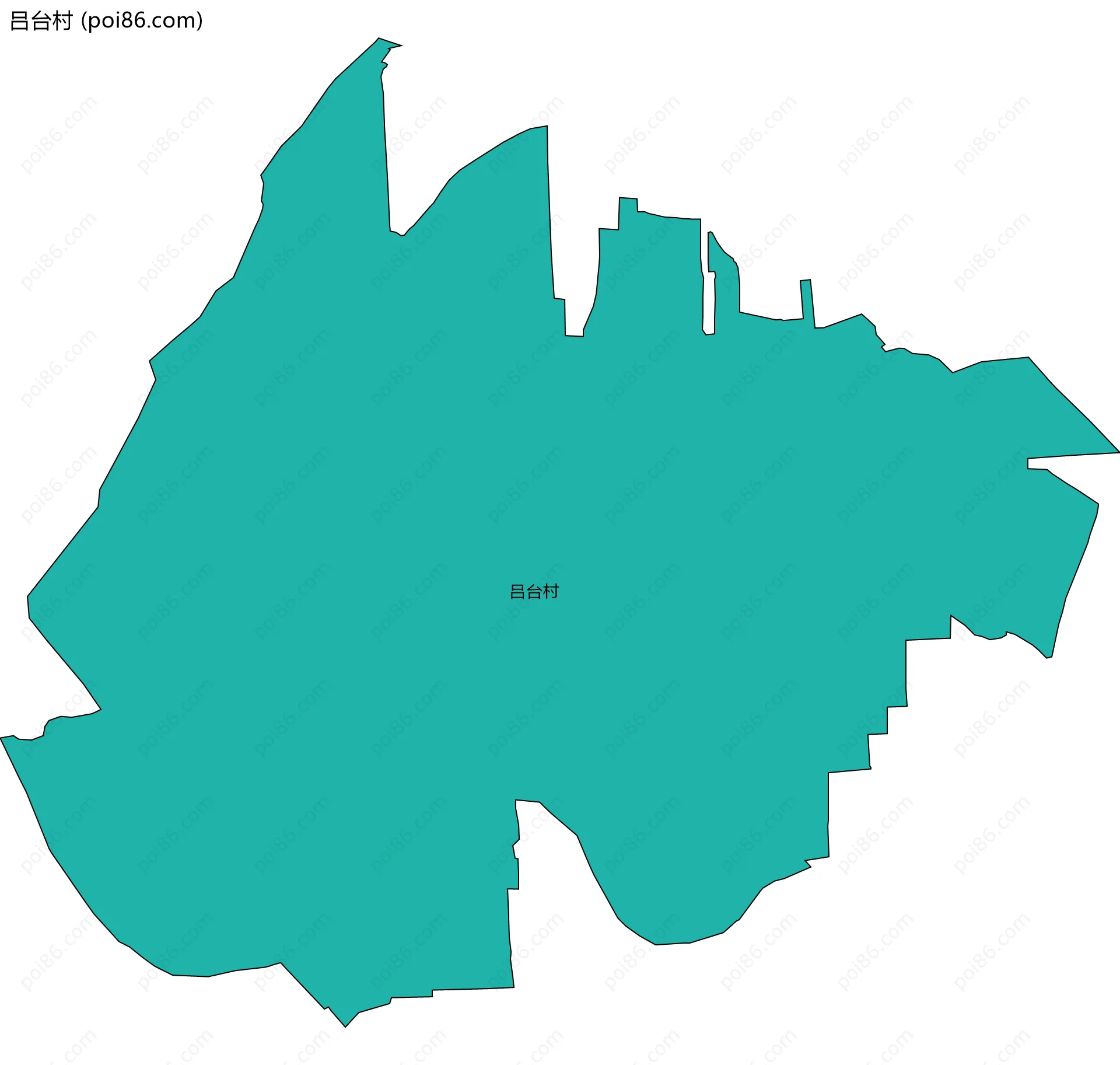 吕台村边界地图