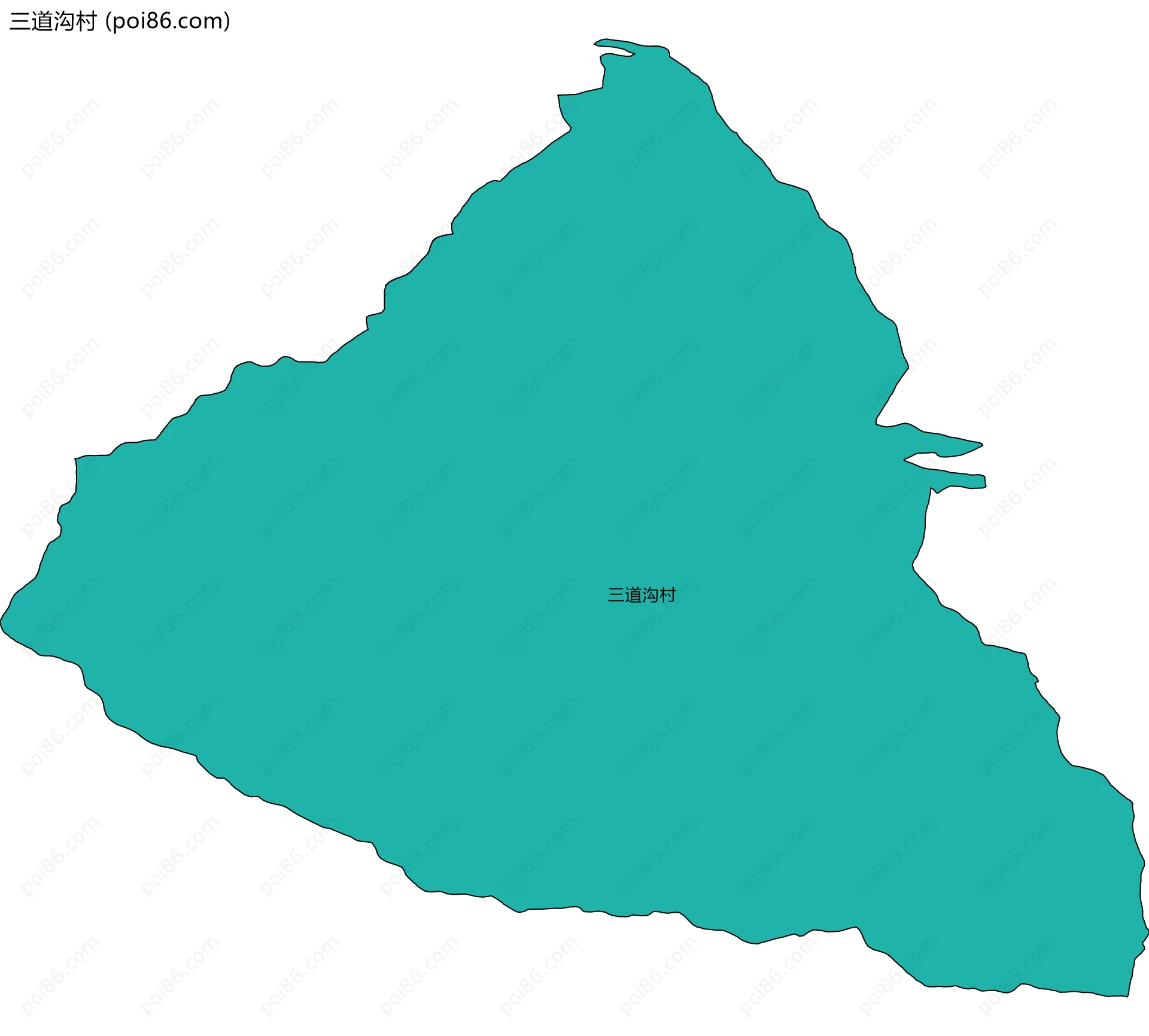 三道沟村边界地图
