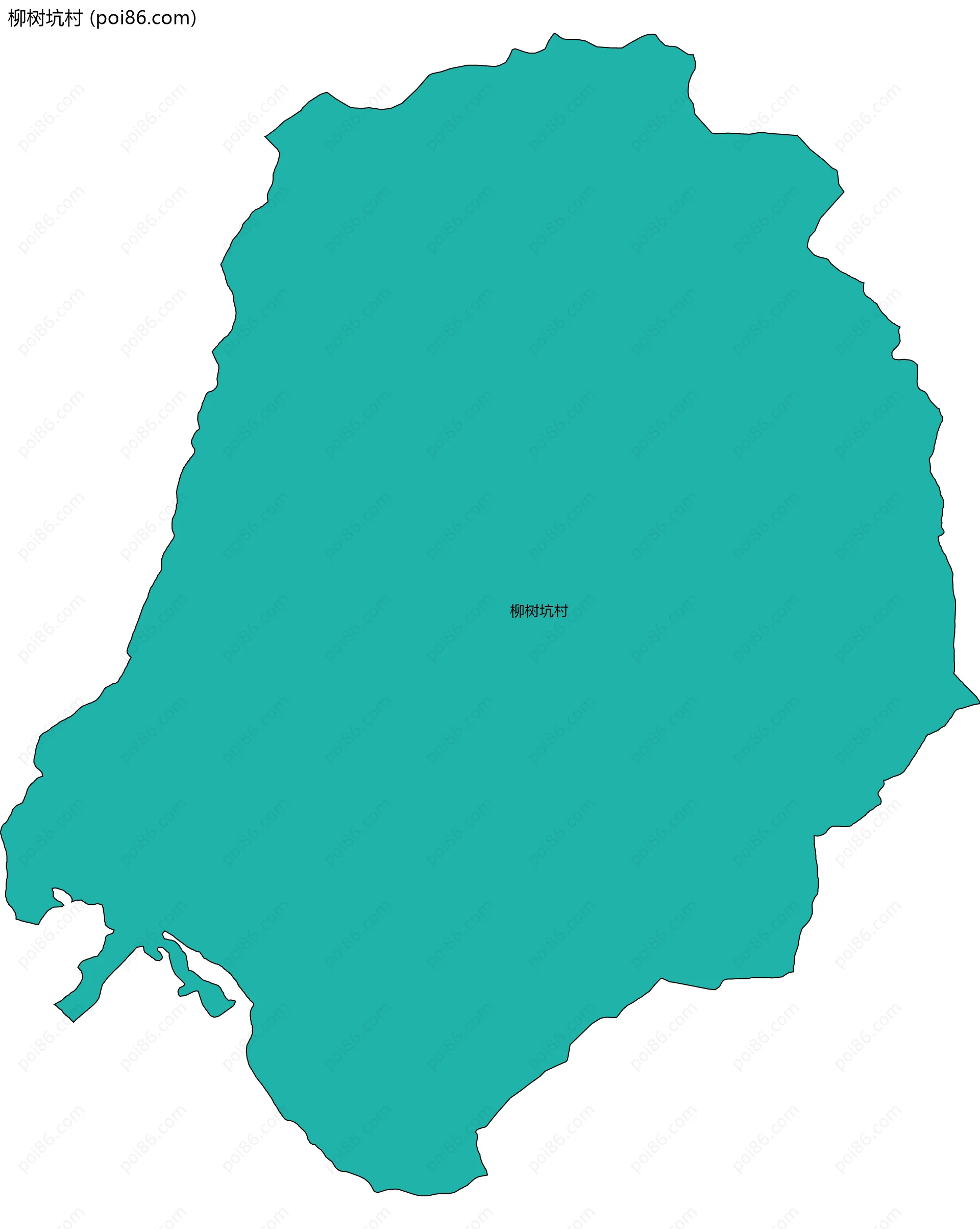 柳树坑村边界地图