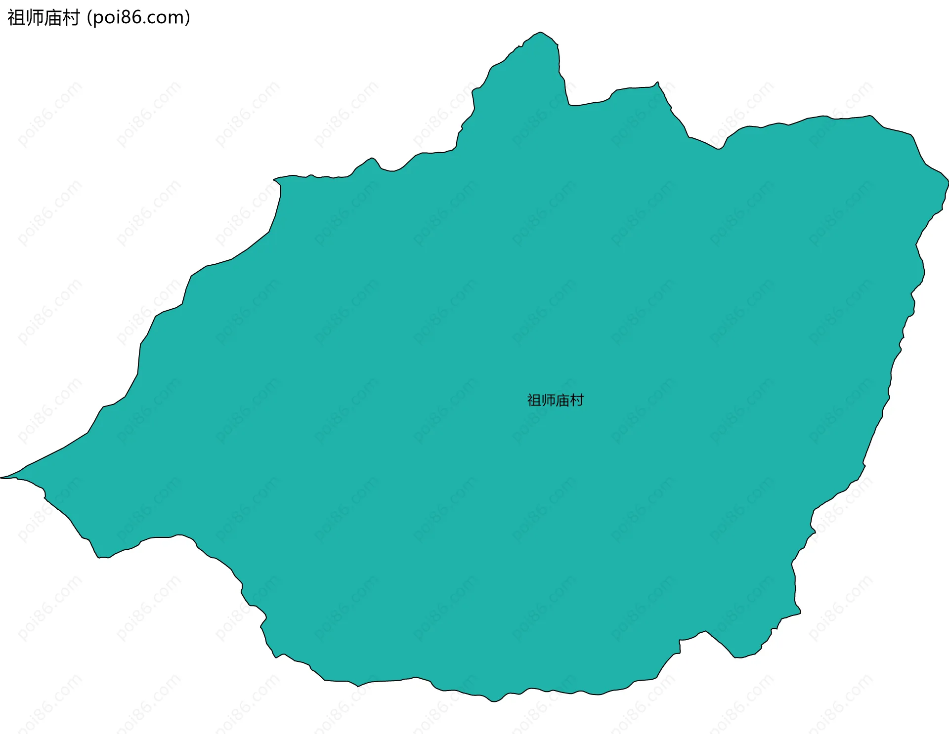 祖师庙村边界地图