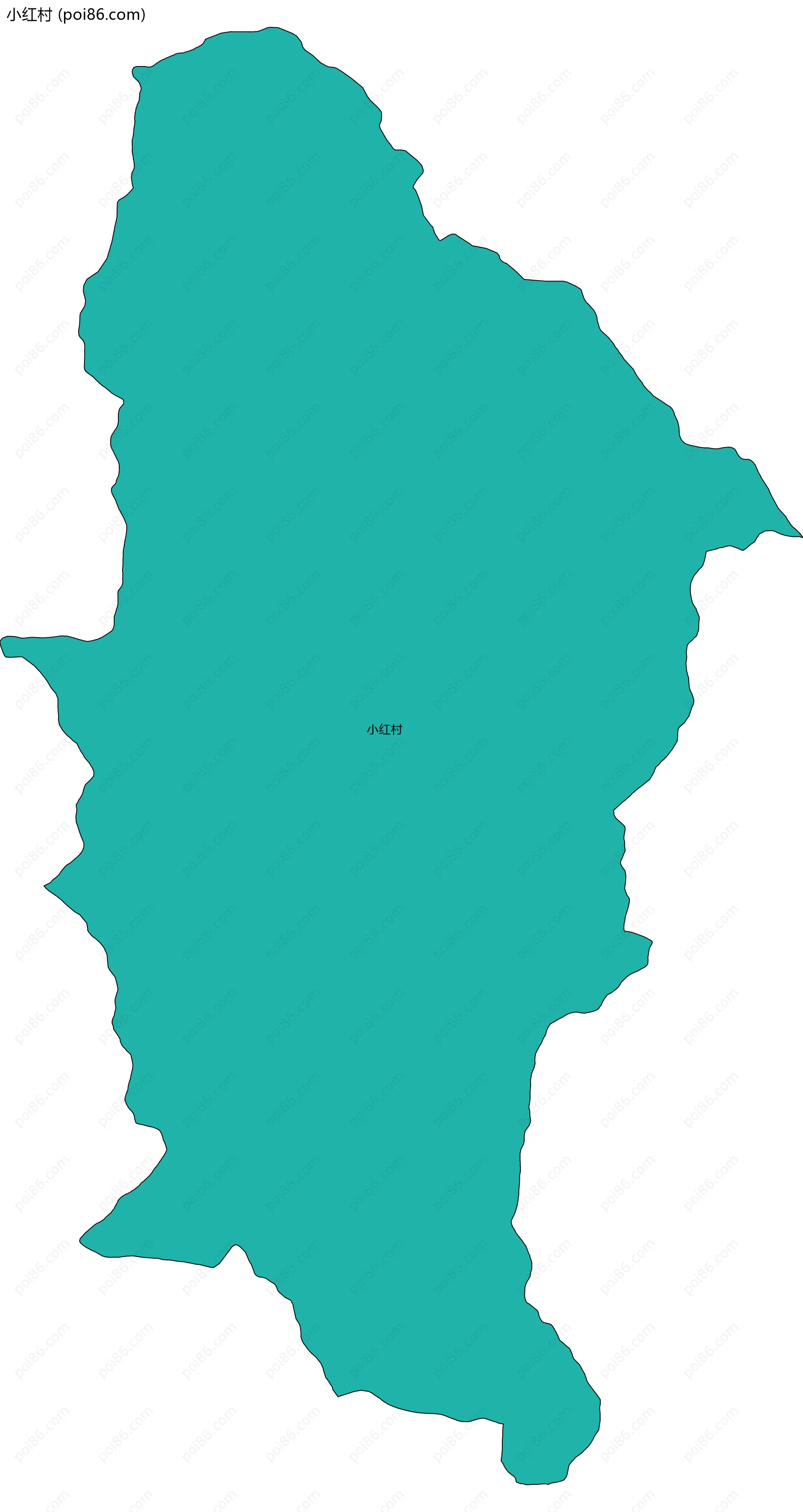 小红村边界地图