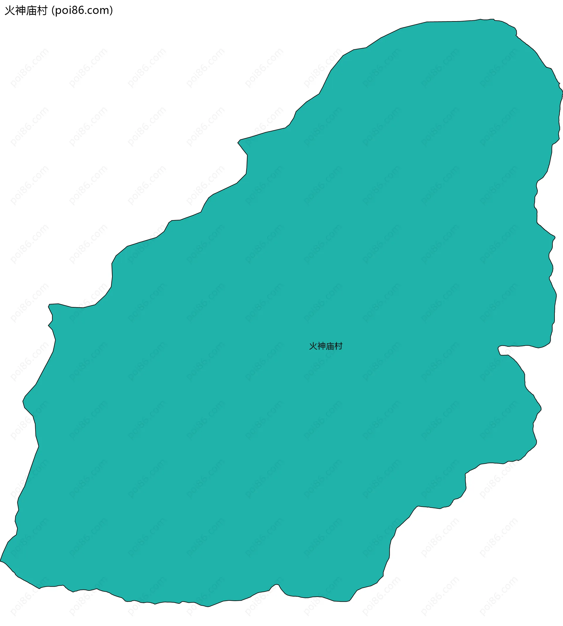 火神庙村边界地图