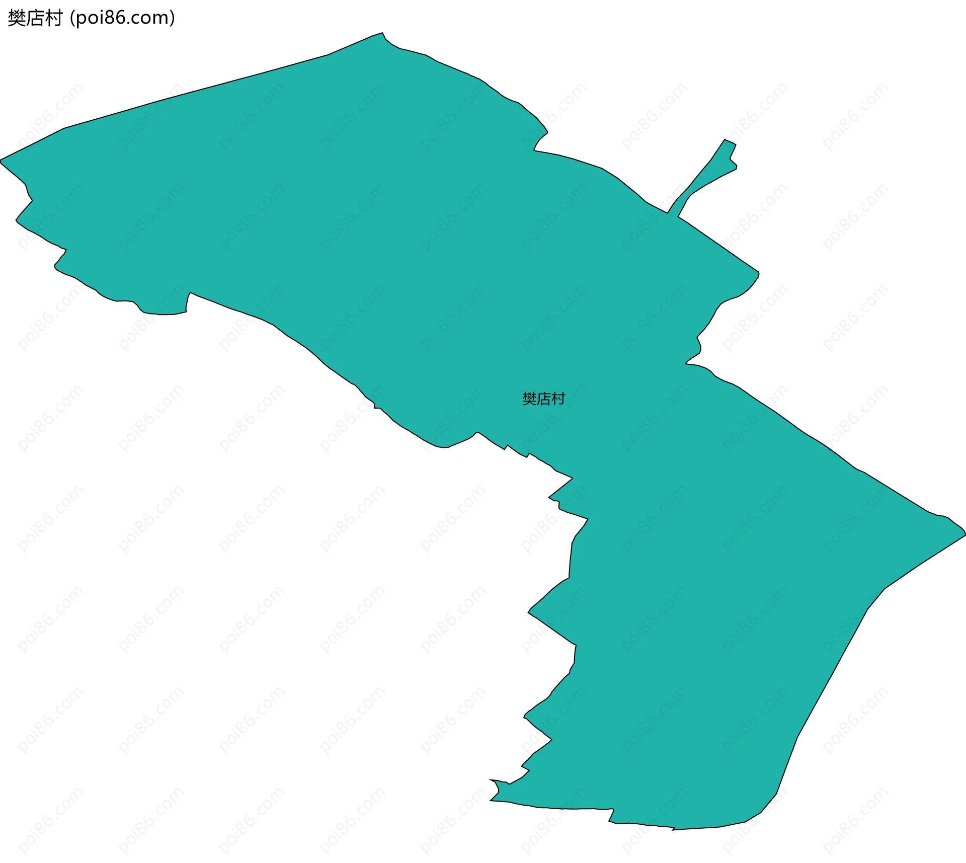 樊店村边界地图