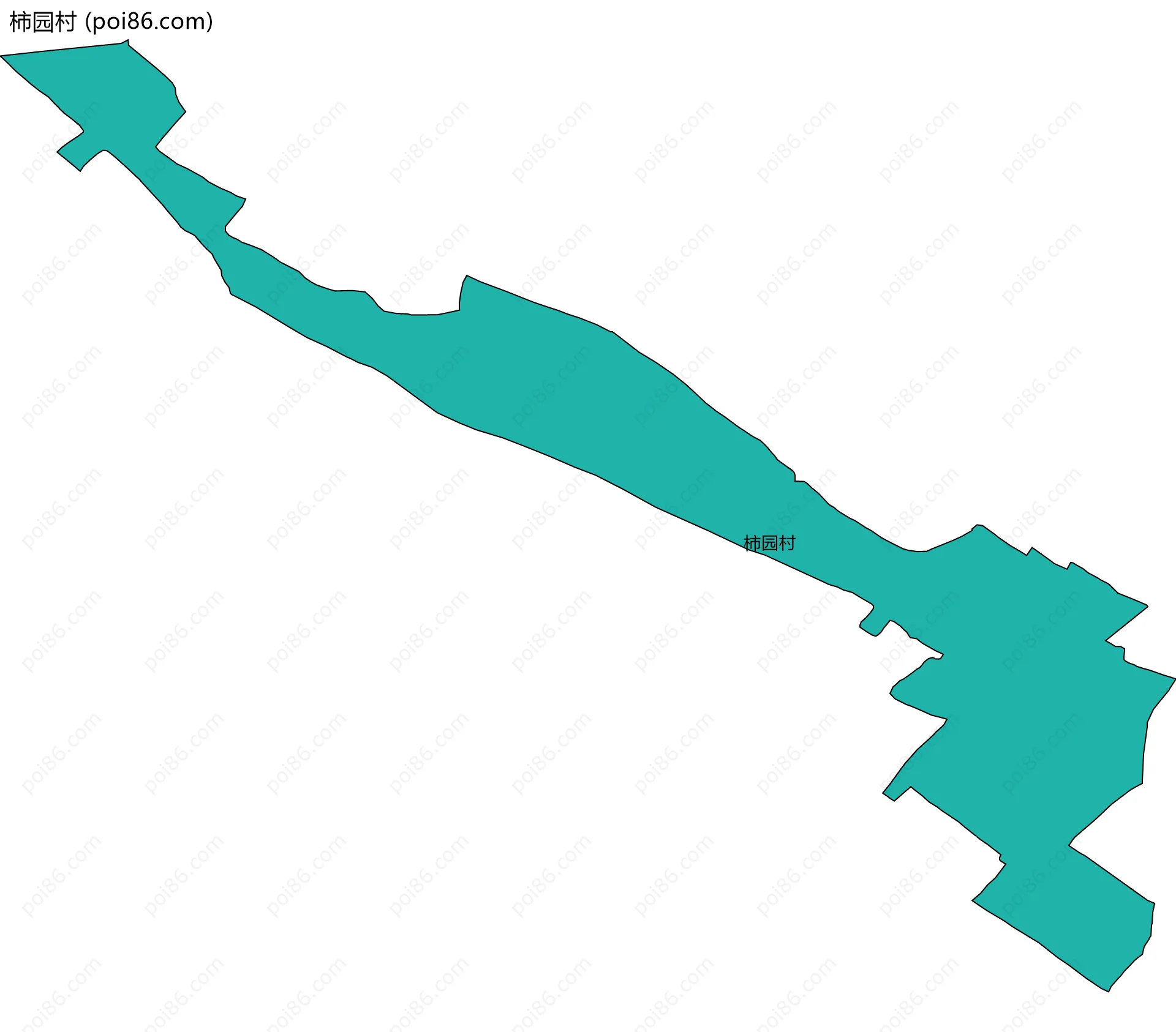 柿园村边界地图