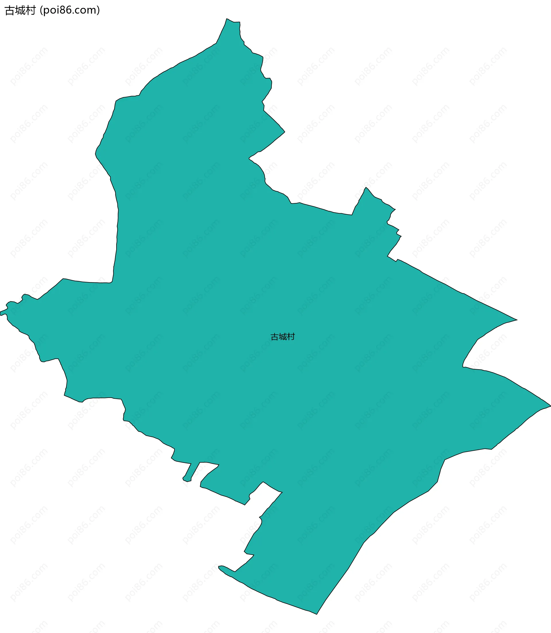 古城村边界地图