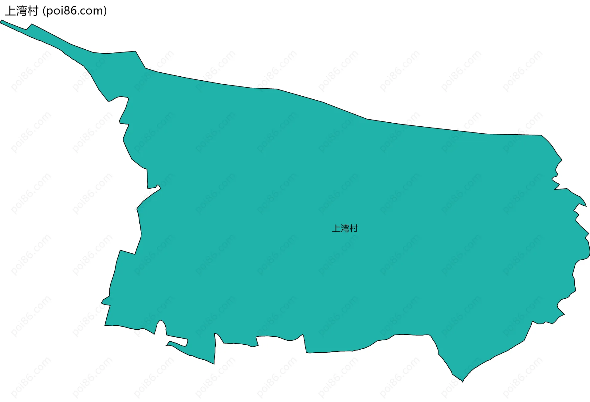 上湾村边界地图
