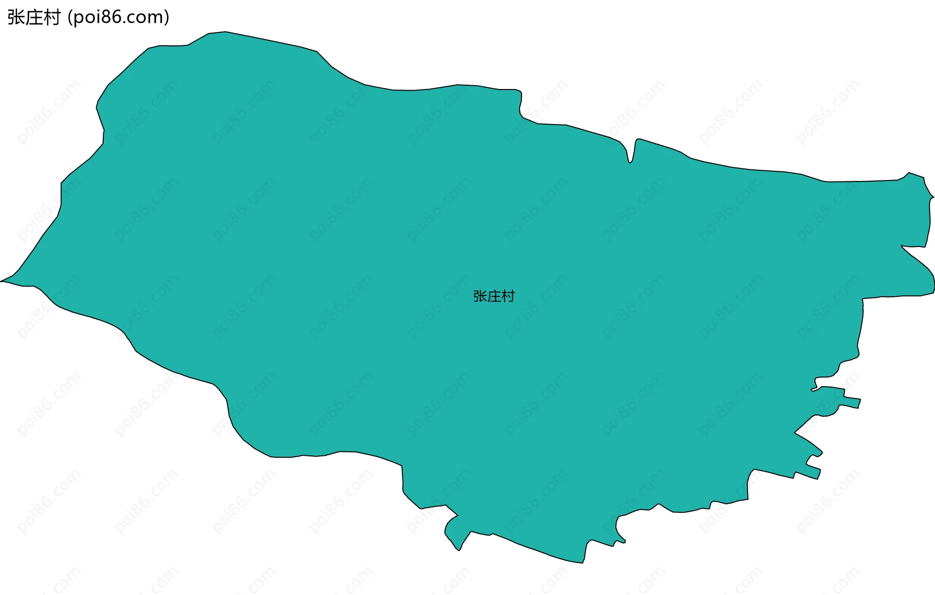 张庄村边界地图