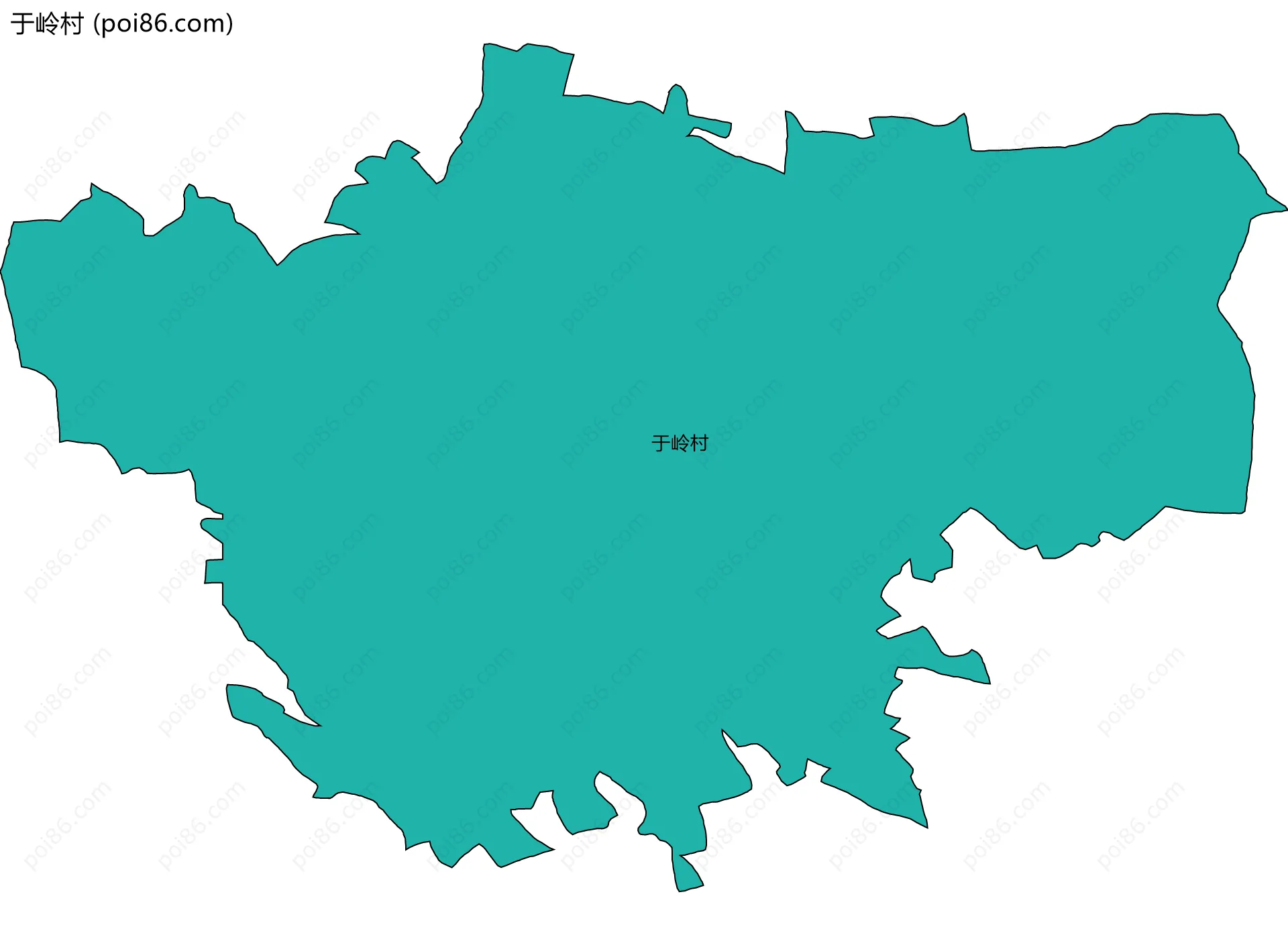 于岭村边界地图