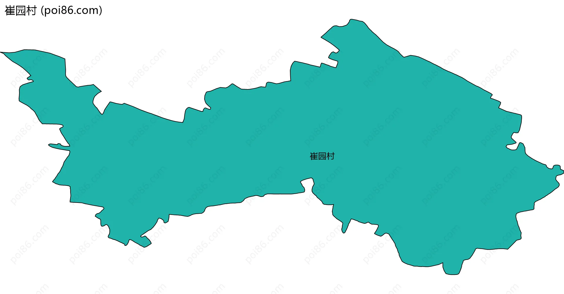 崔园村边界地图