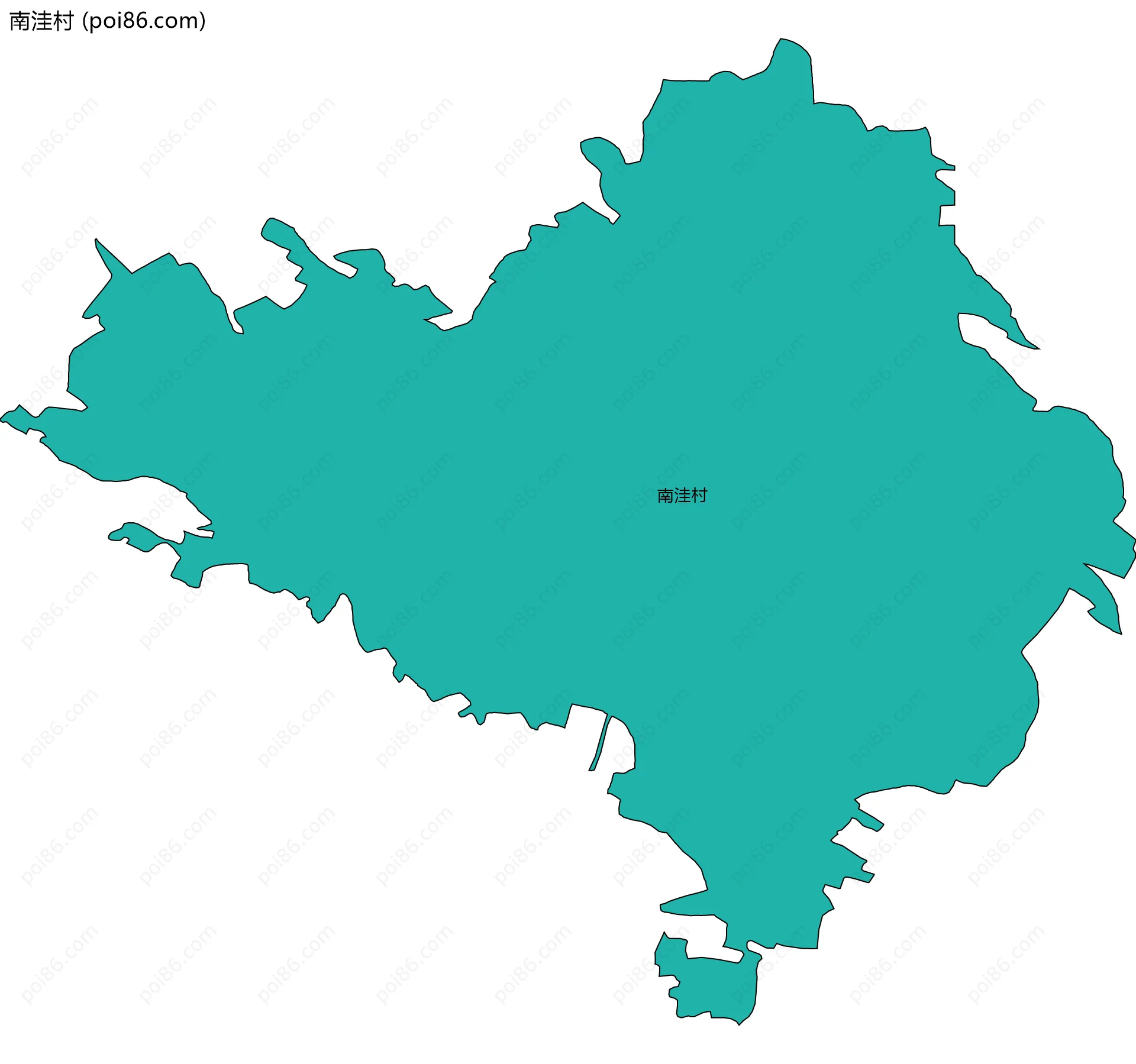 南洼村边界地图