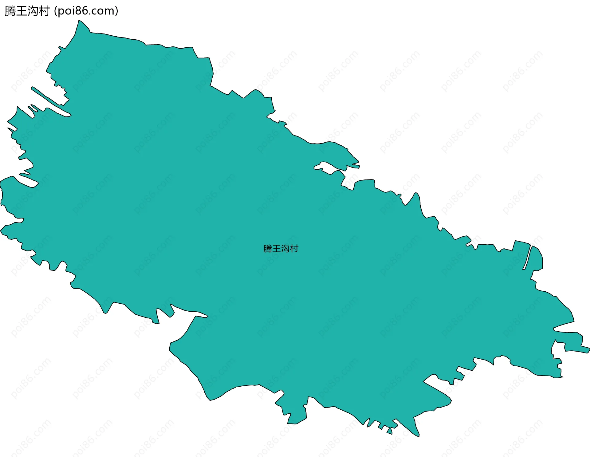 腾王沟村边界地图